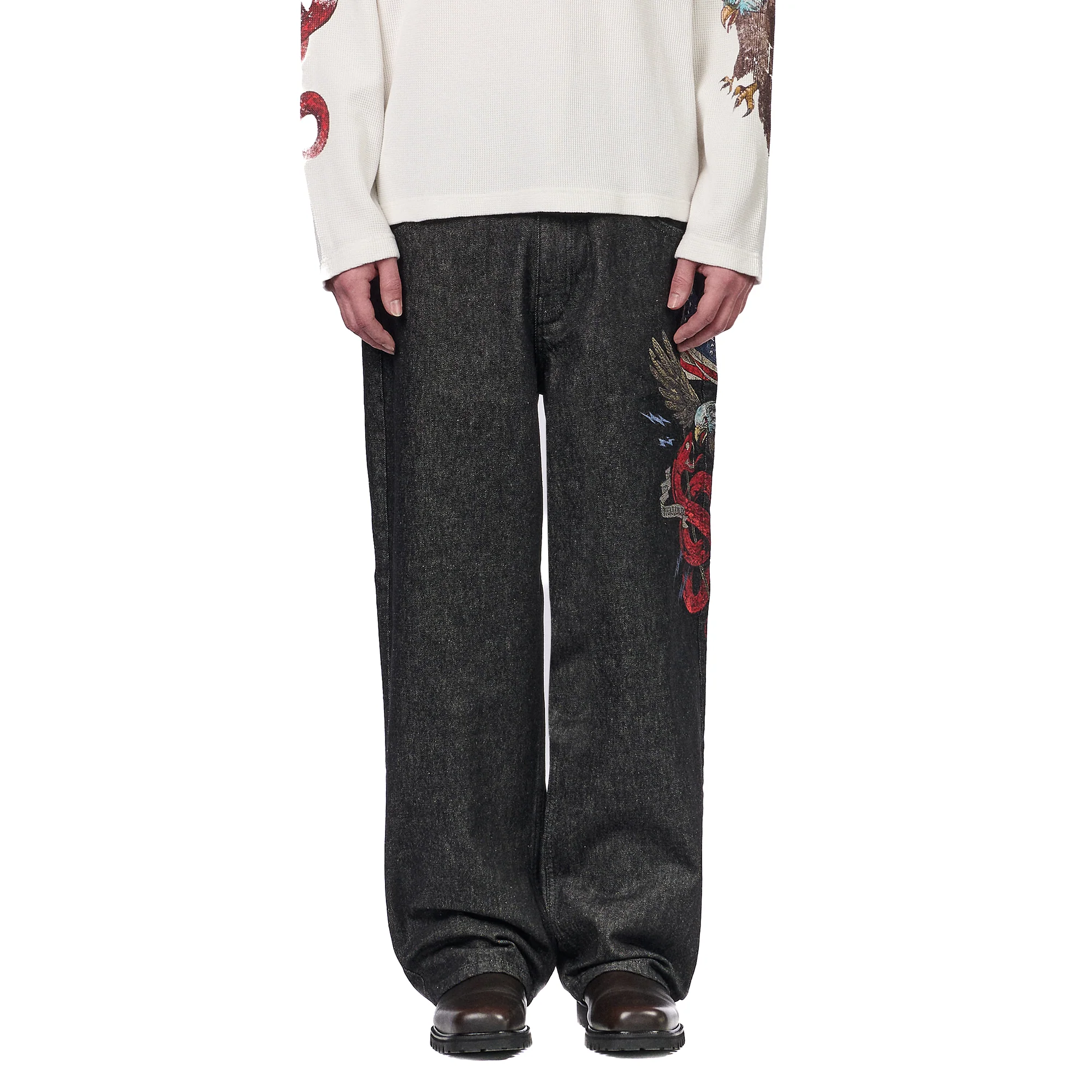 "hellboy" black raw Denim - Image 9