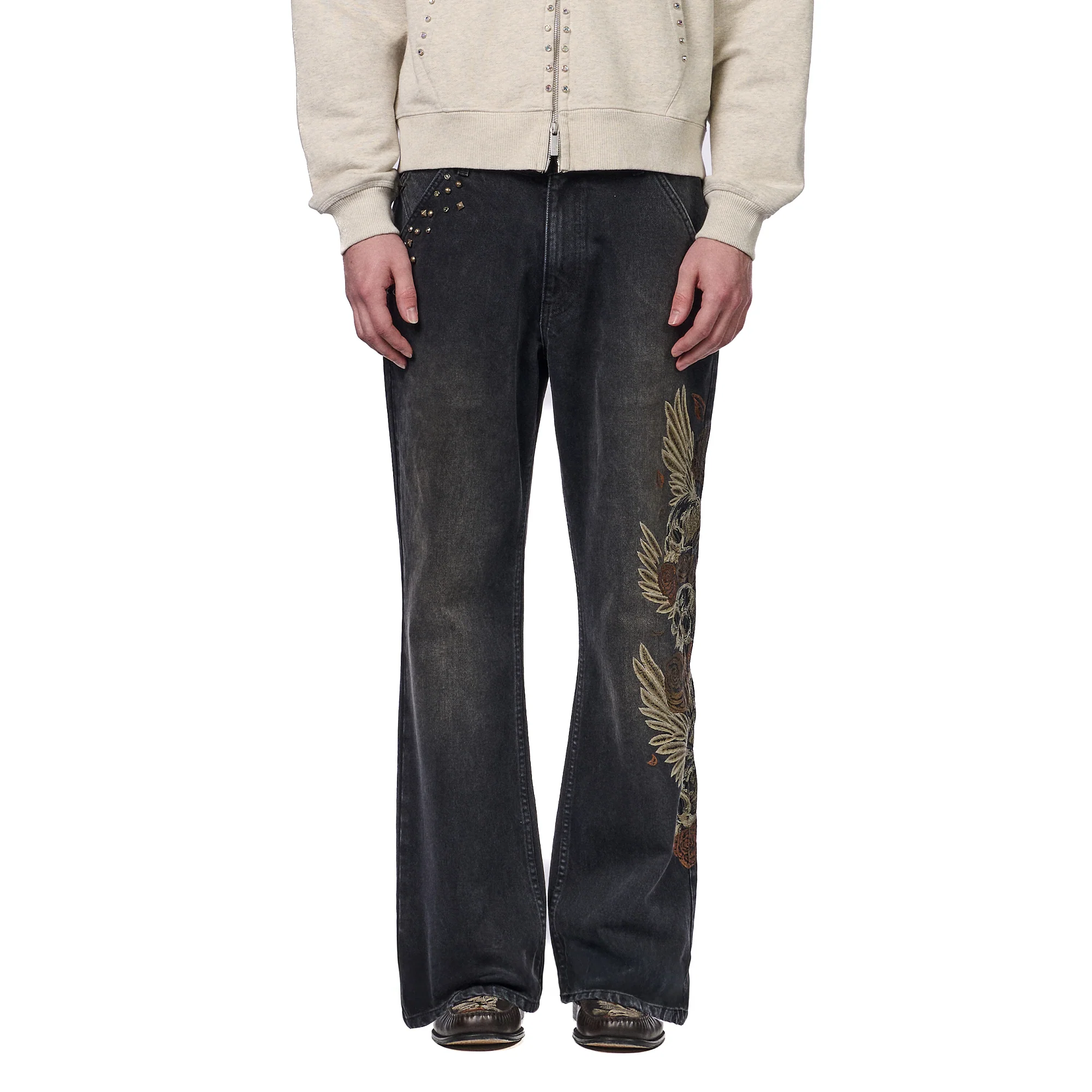 "hellboy" brown washed bootcut Denim - Image 7