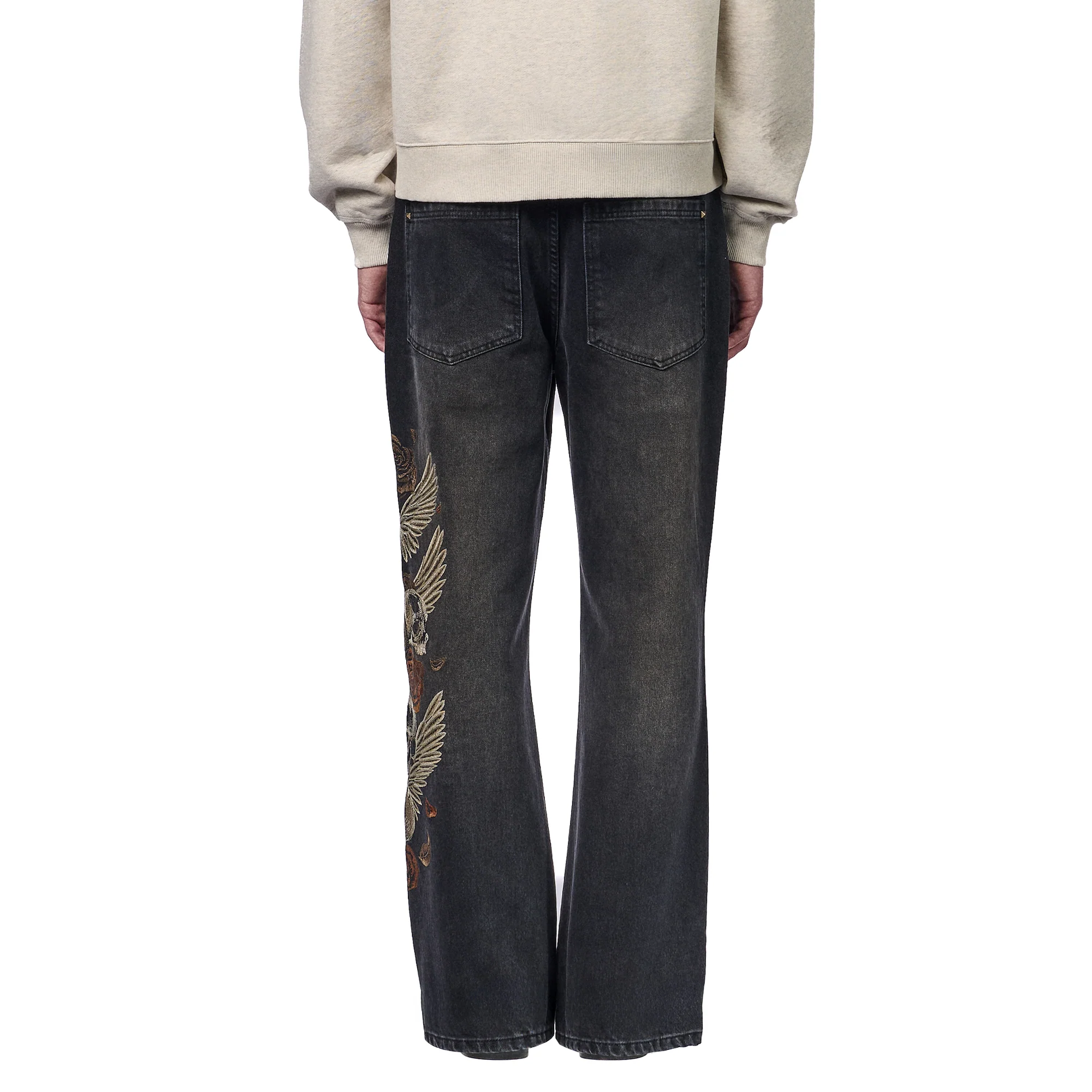 "hellboy" brown washed bootcut Denim - Image 9