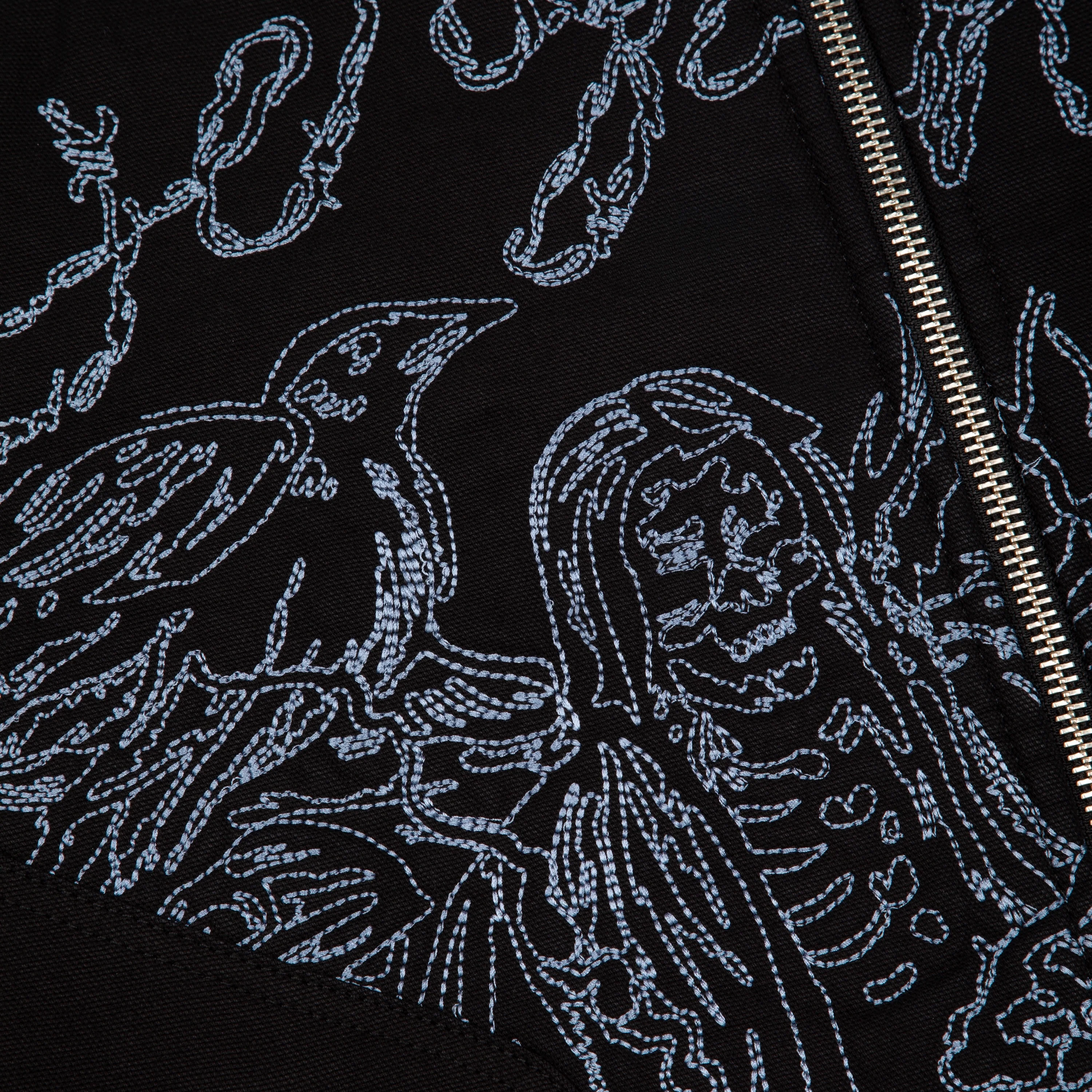 "hellboy" denim Biker jacket black - Image 4
