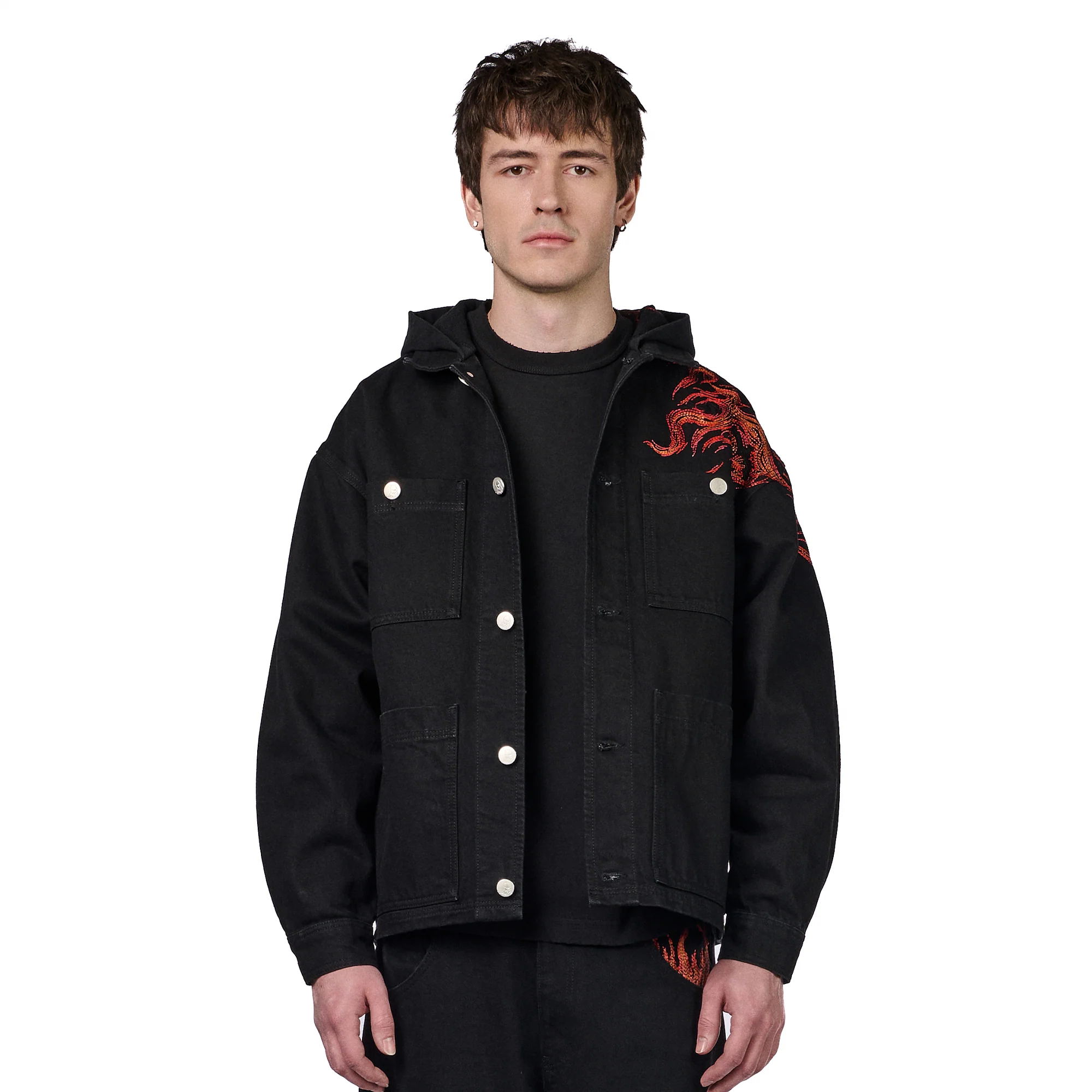 "hellboy" denim Jacket black - Image 11