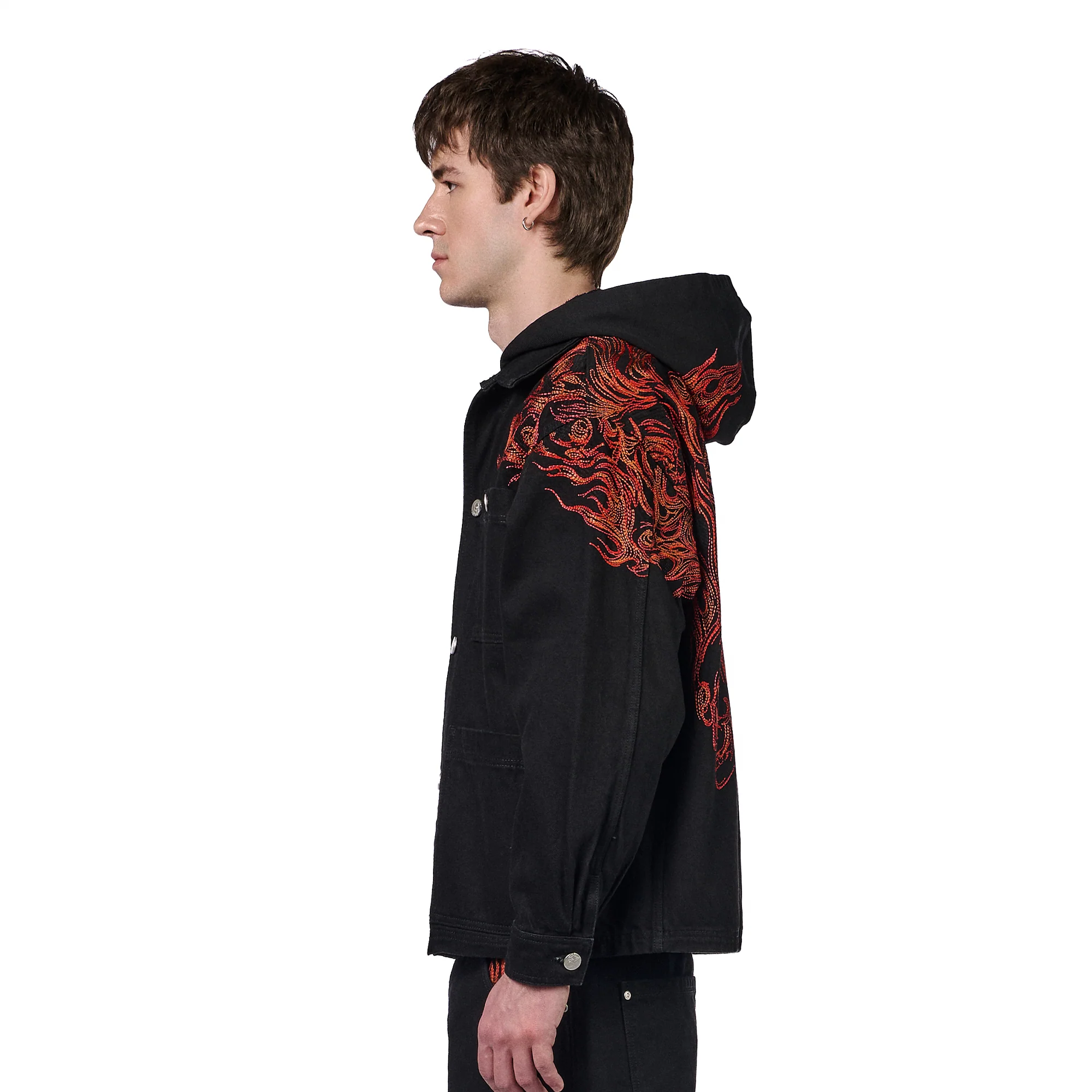"hellboy" denim Jacket black - Image 12