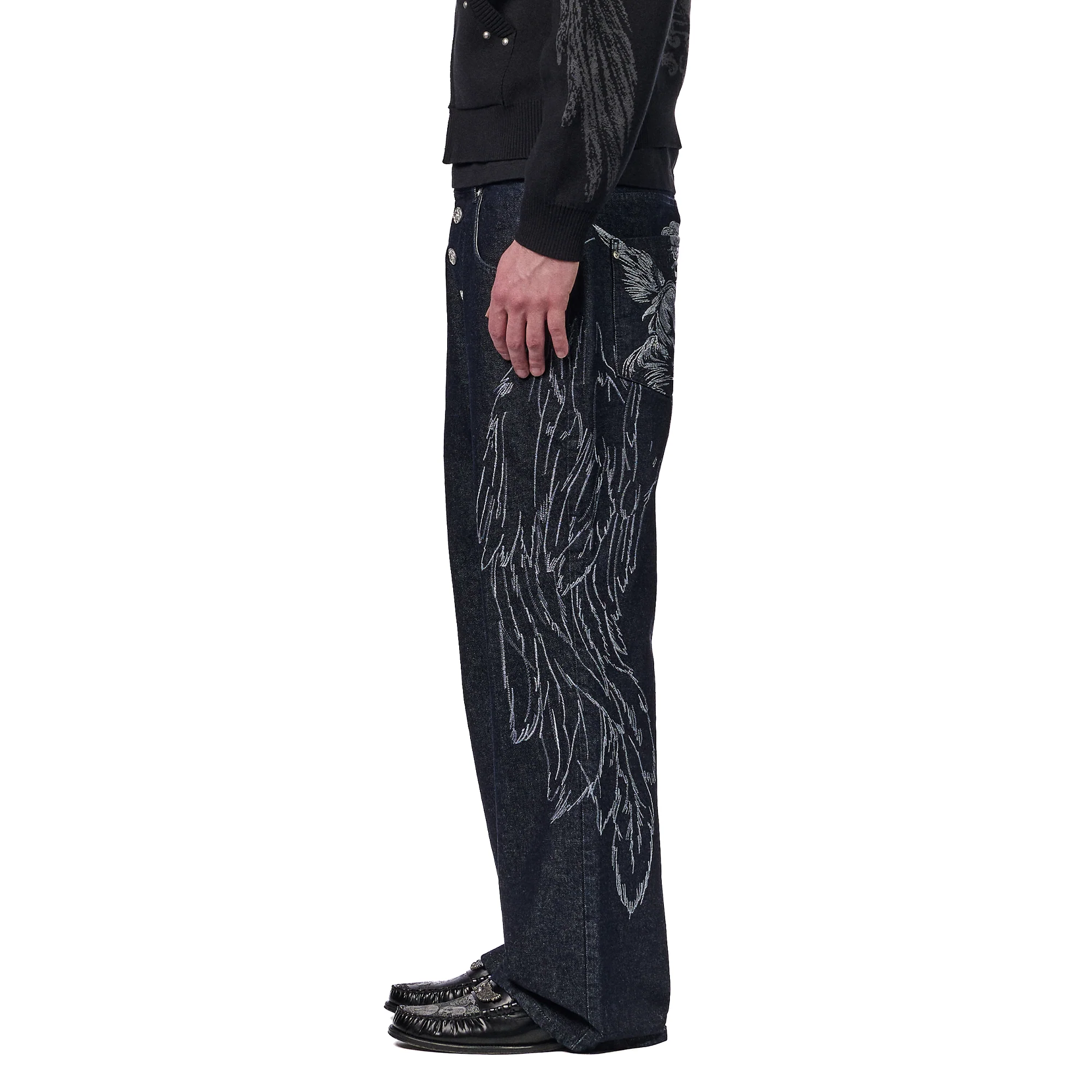 "hellboy" indigo raw bootcut Denim - Image 10
