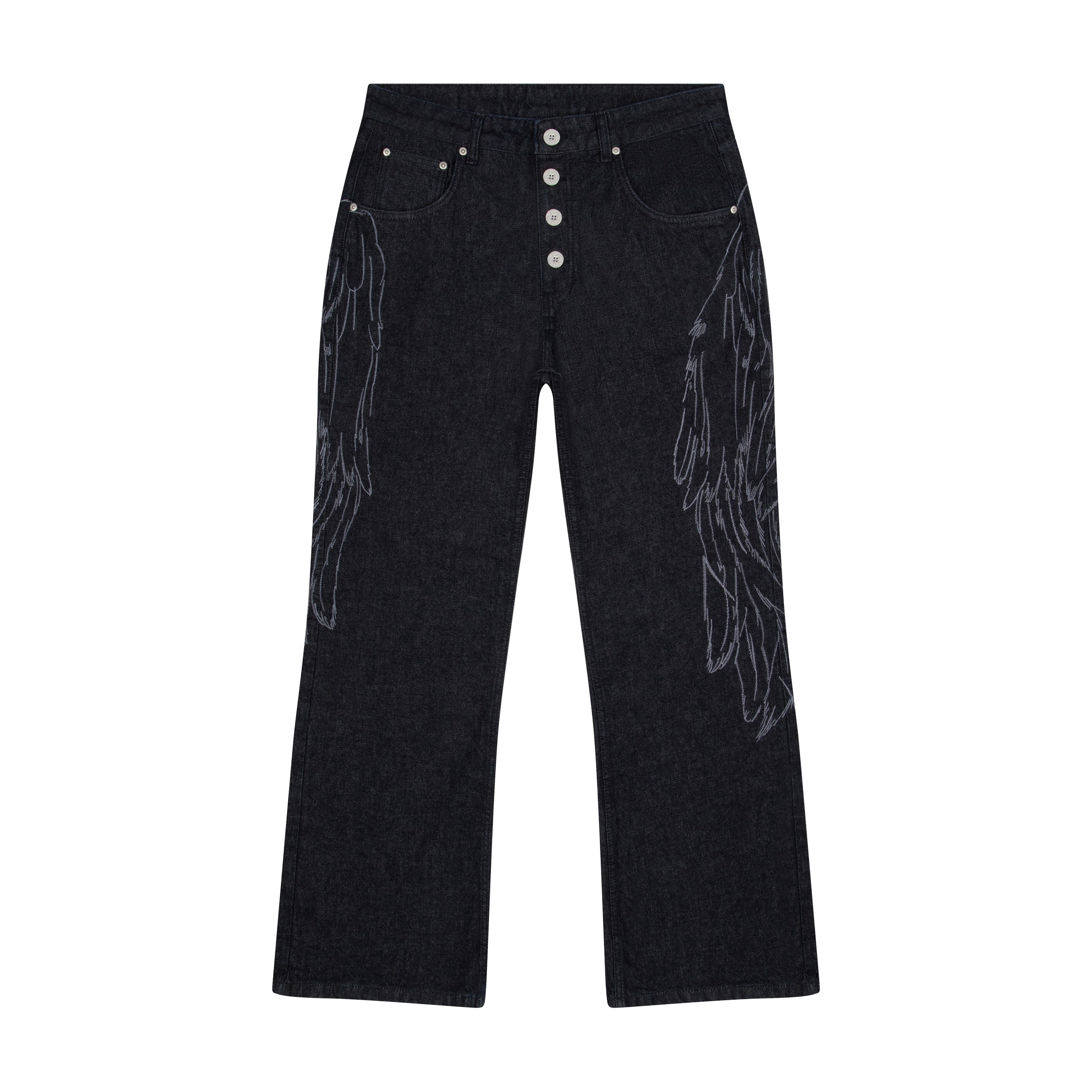 "hellboy" indigo raw bootcut Denim - Image 2