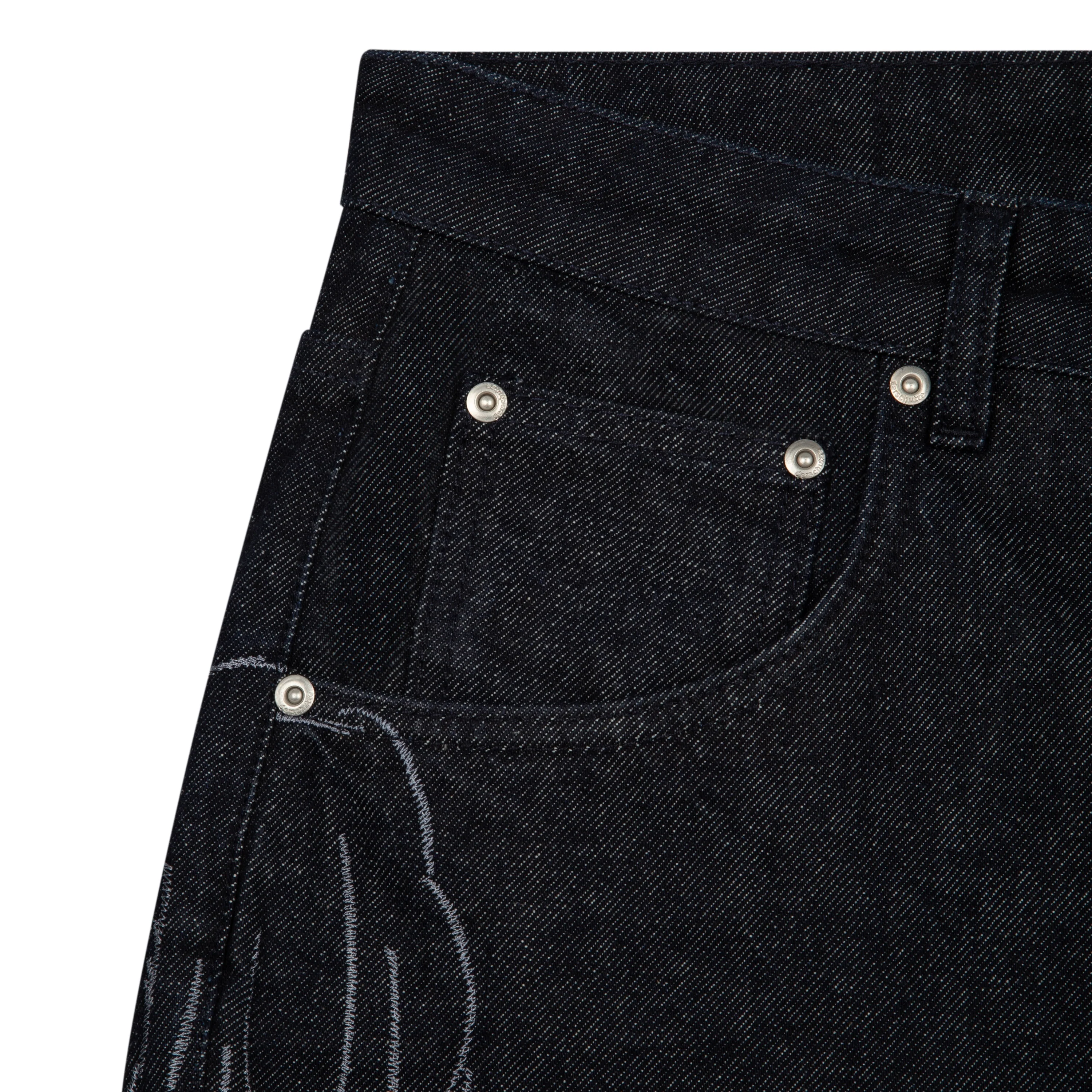 "hellboy" indigo raw bootcut Denim - Image 3