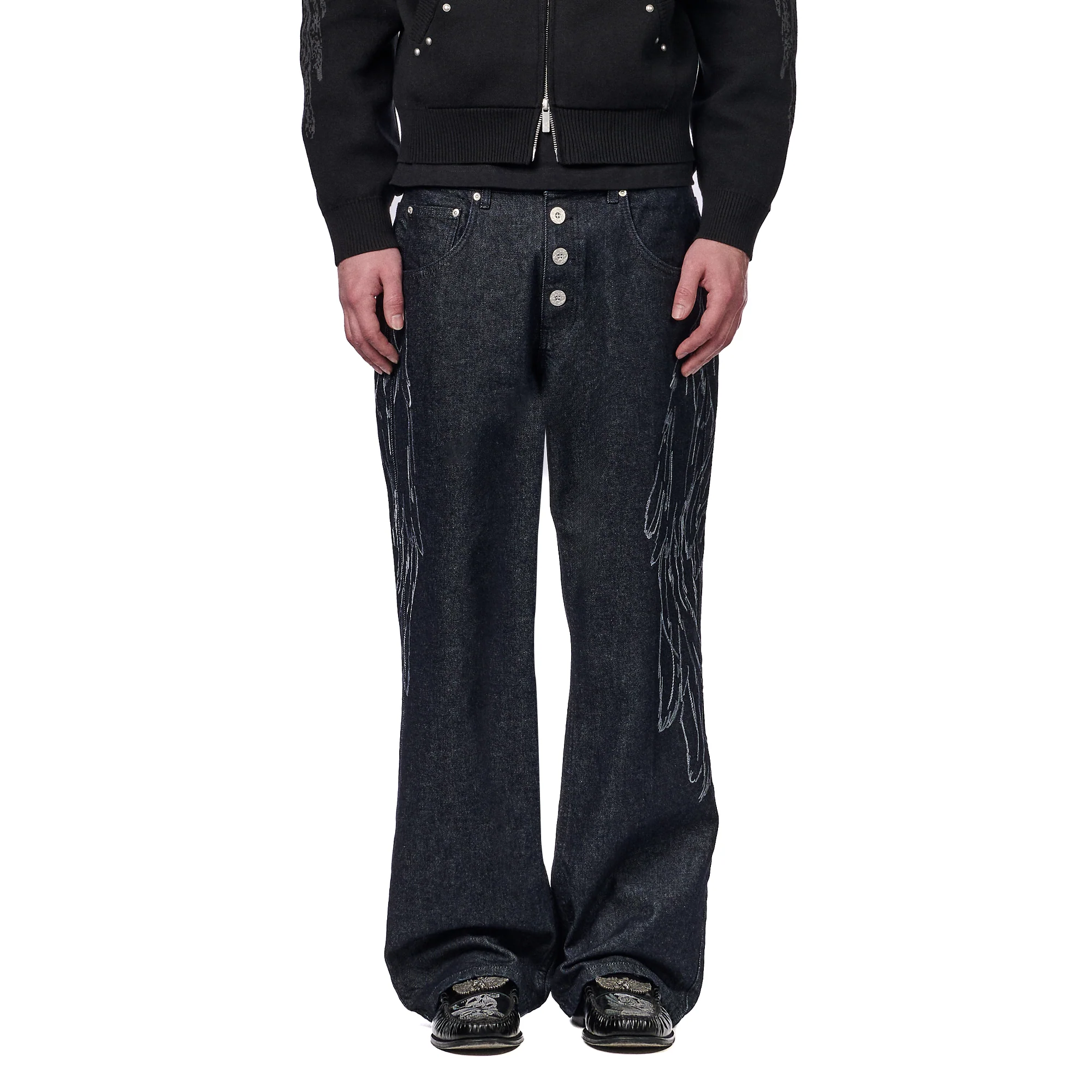 "hellboy" indigo raw bootcut Denim - Image 9