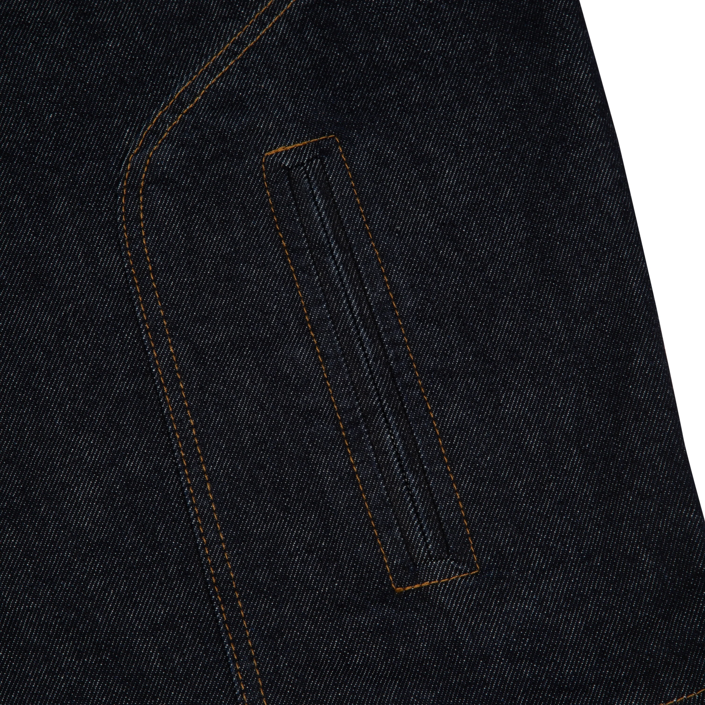 "hellboy" indigo raw denim Biker jacket - Image 5