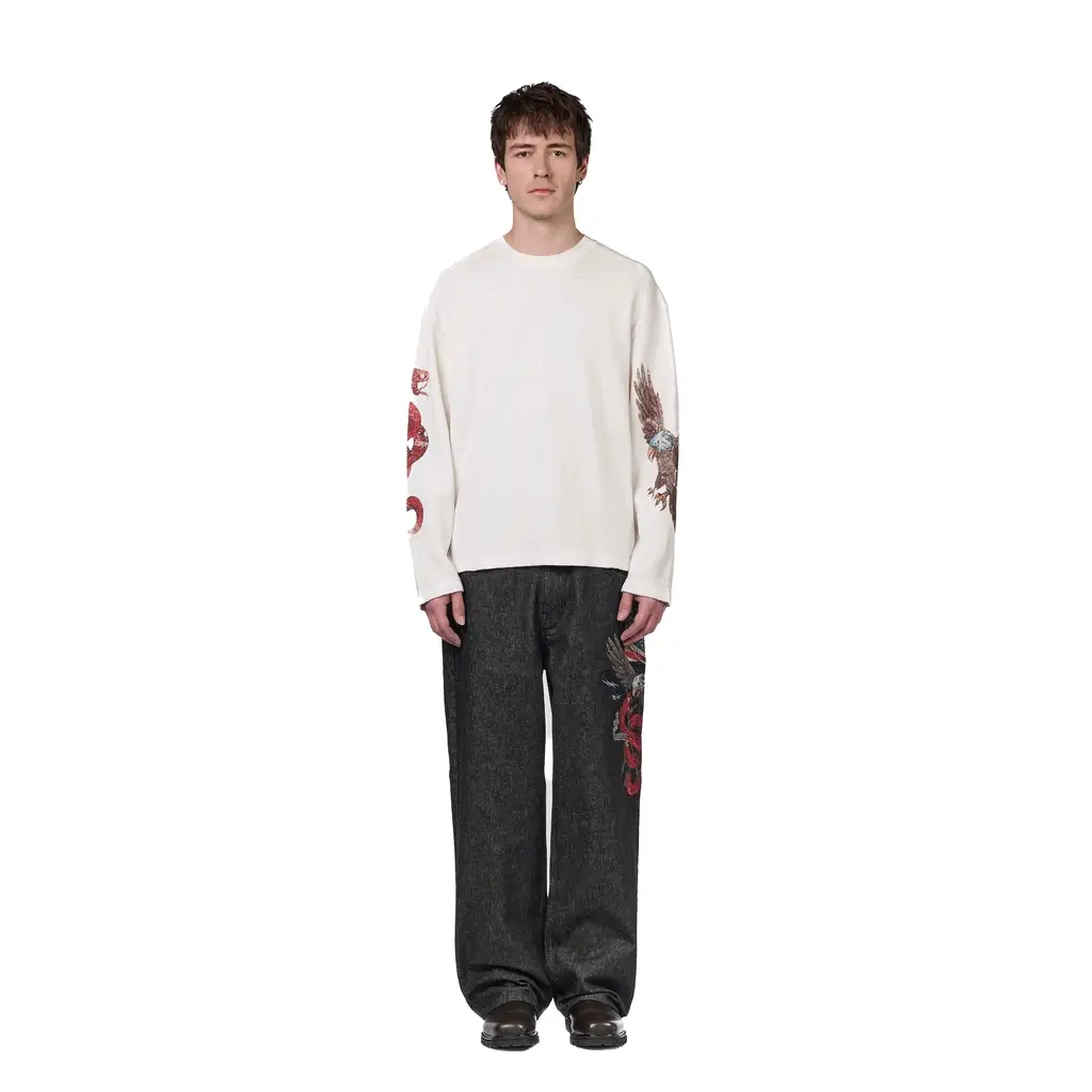 "hellboy" waffle Longsleeve off white - Image 11