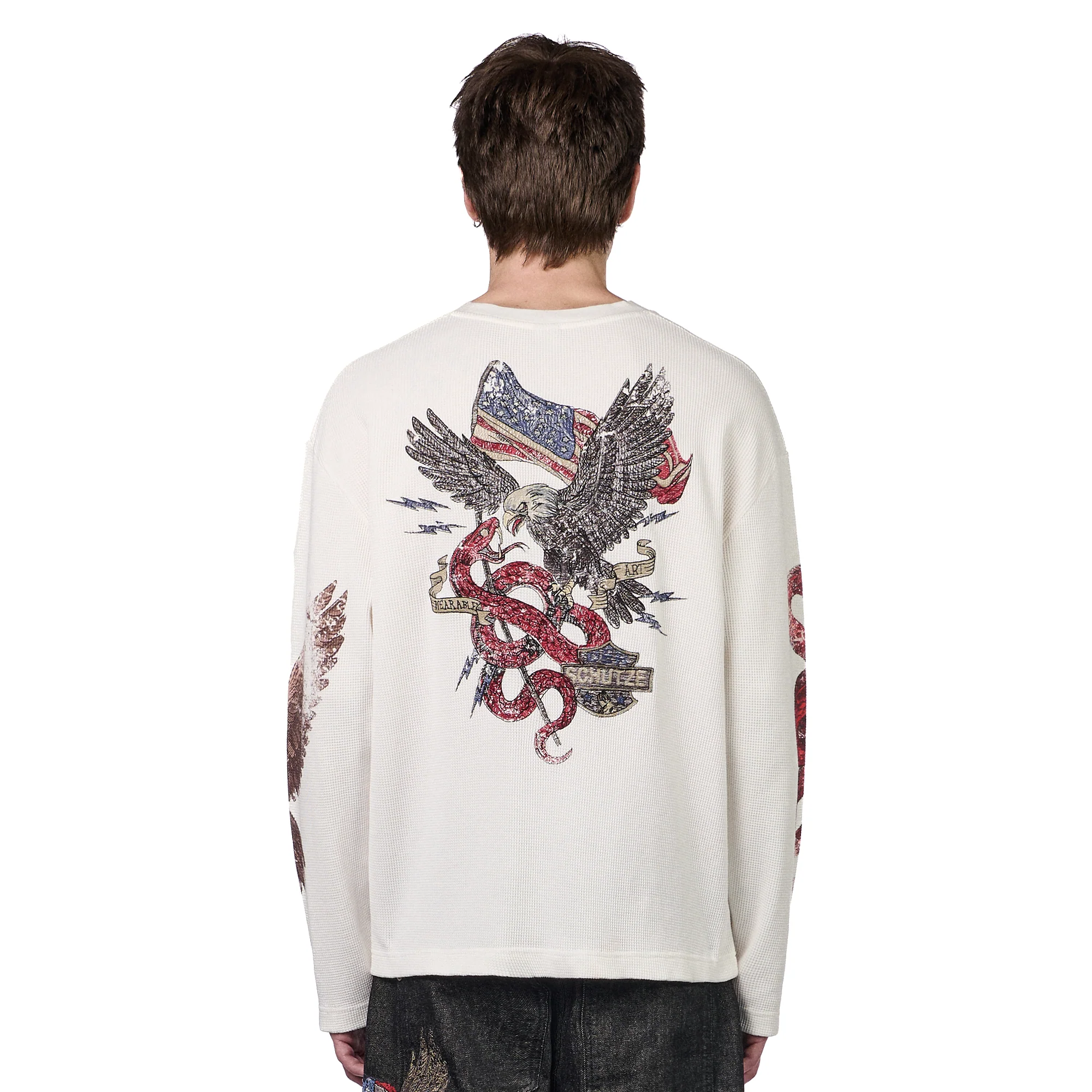 "hellboy" waffle Longsleeve off white - Image 9