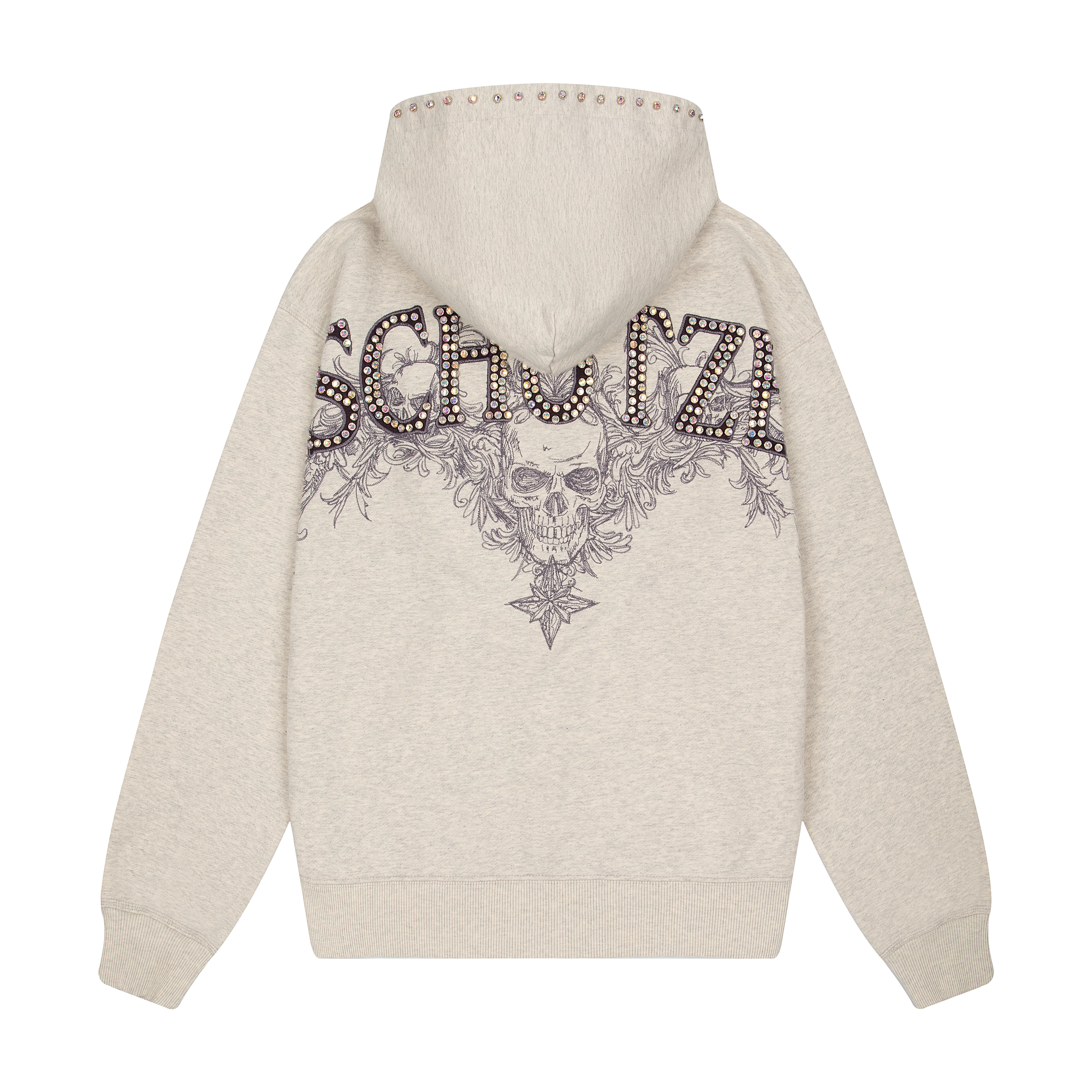 "hellboy" Zip Up grey melange