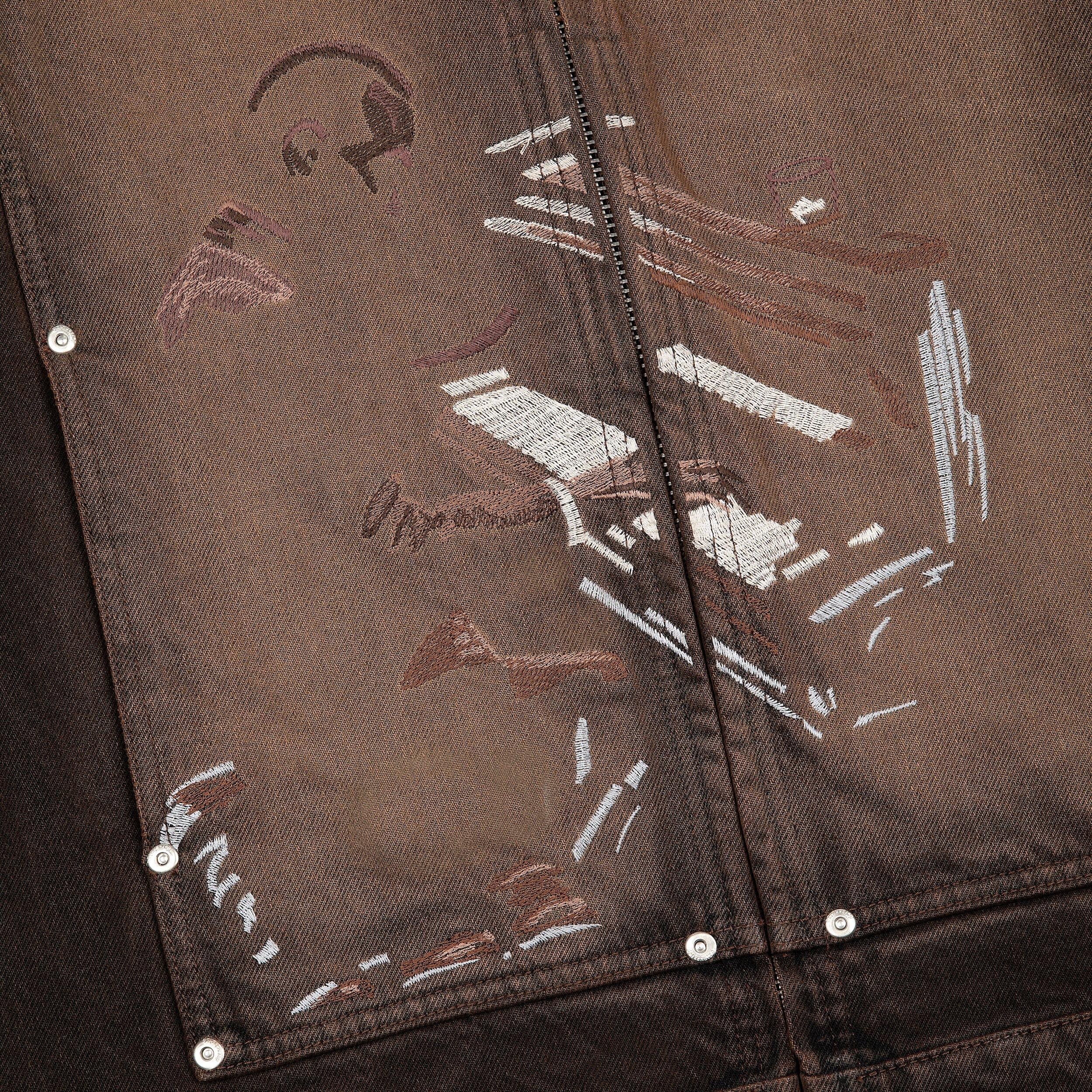 "jazz v2" denim Jacket brown - Image 4