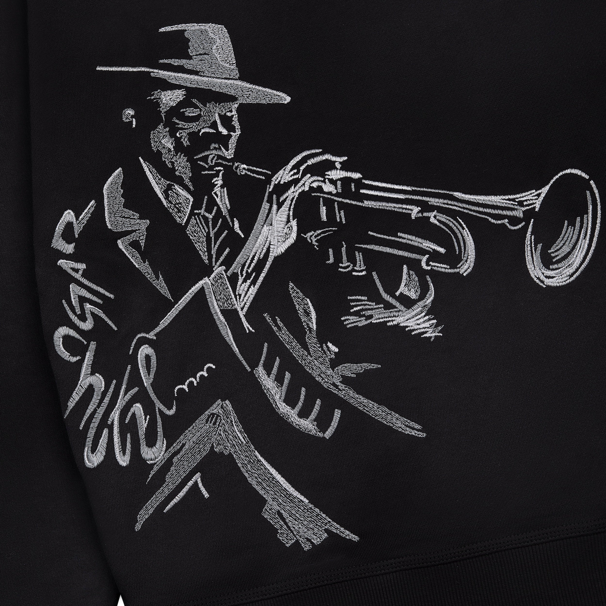 "jazz v2" Hoodie black - Image 3
