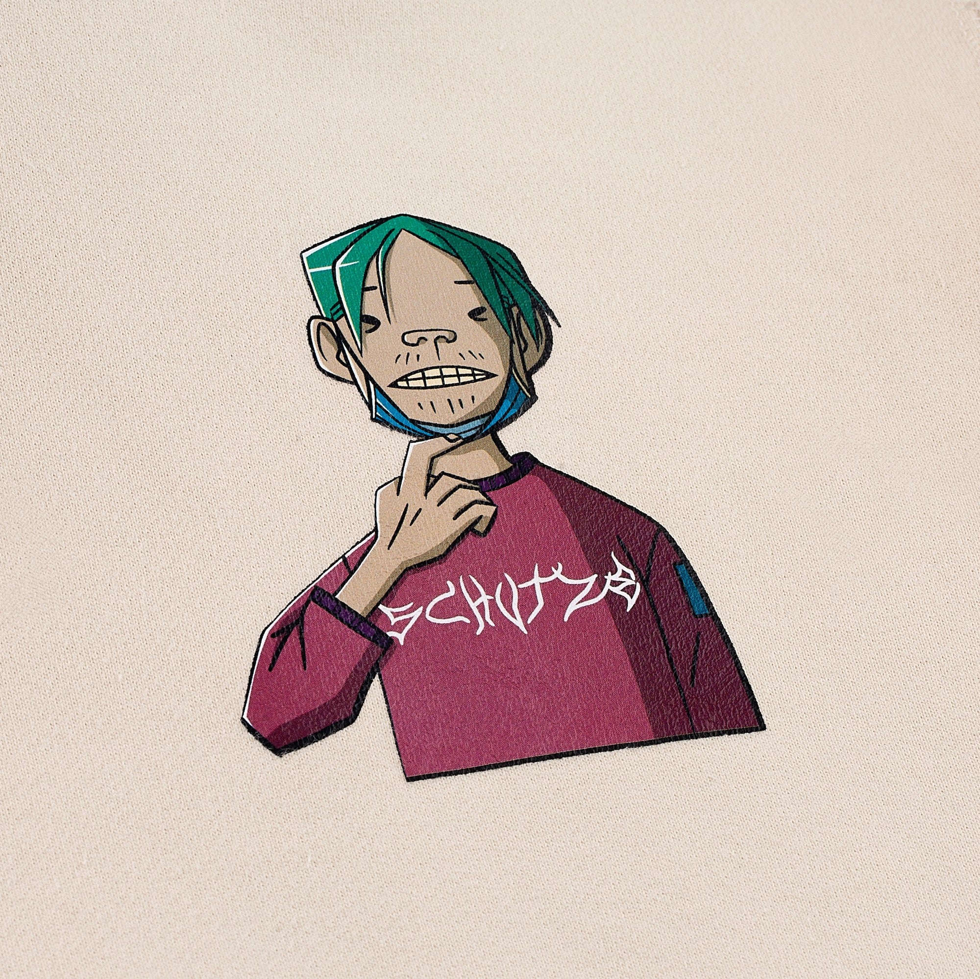 "graffiti" Hoodie beige - Image 3