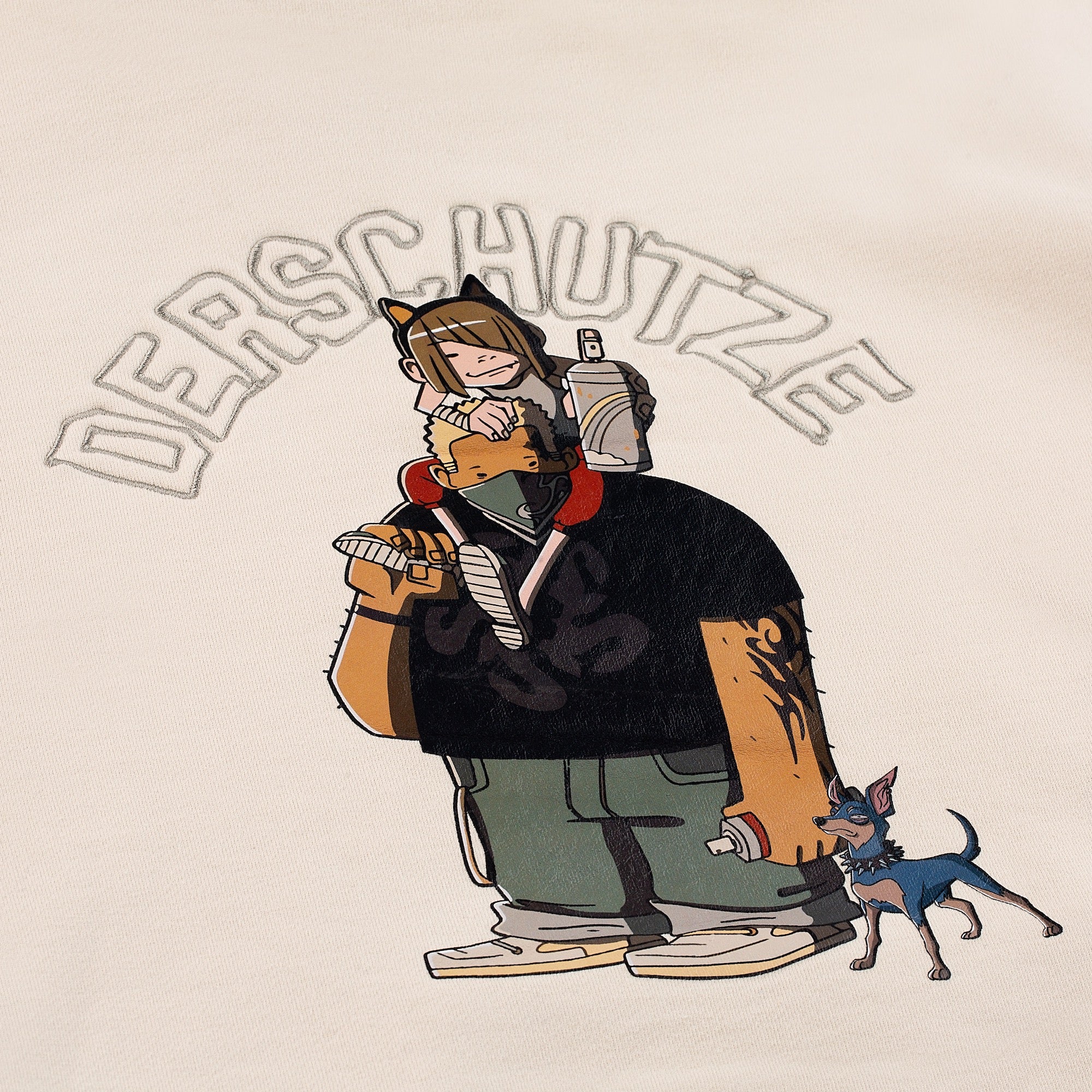 "graffiti" Hoodie beige - Image 4