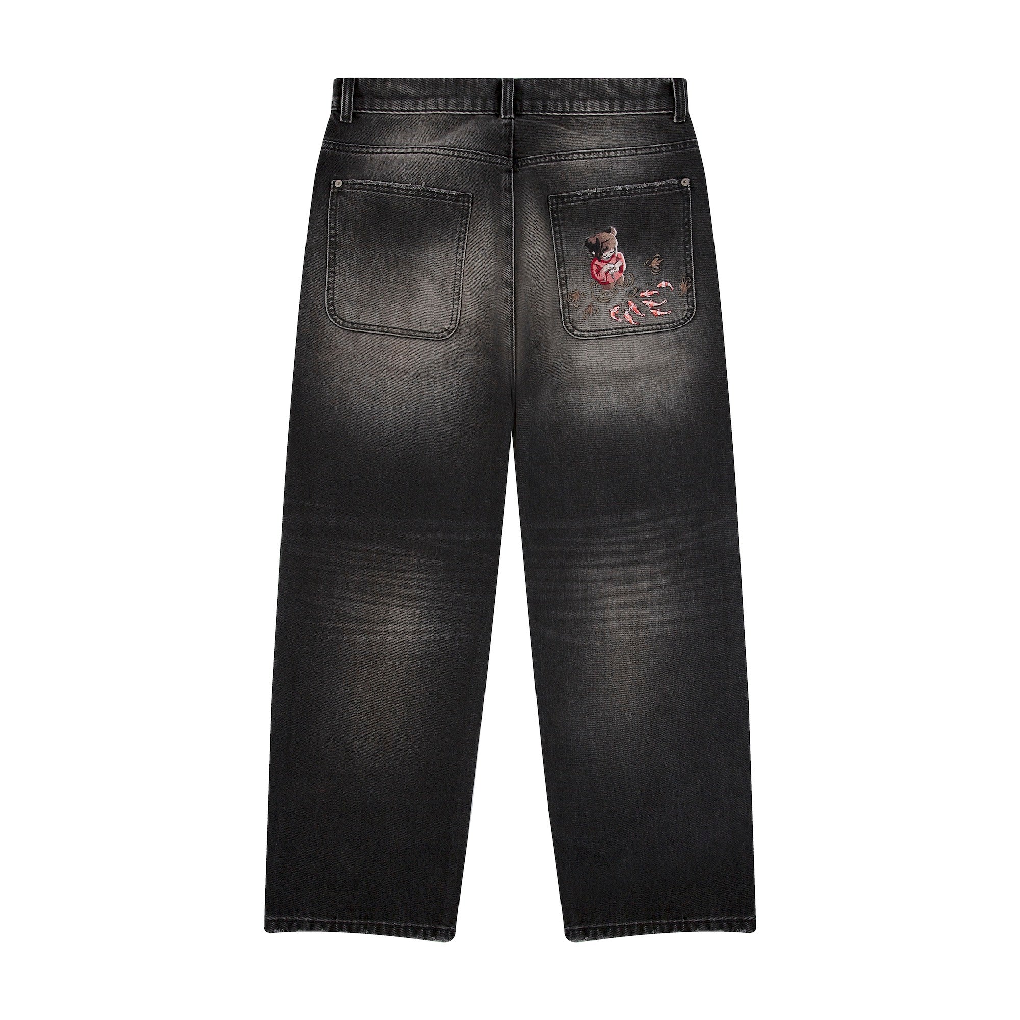 "koi fish" denim black - Image 2