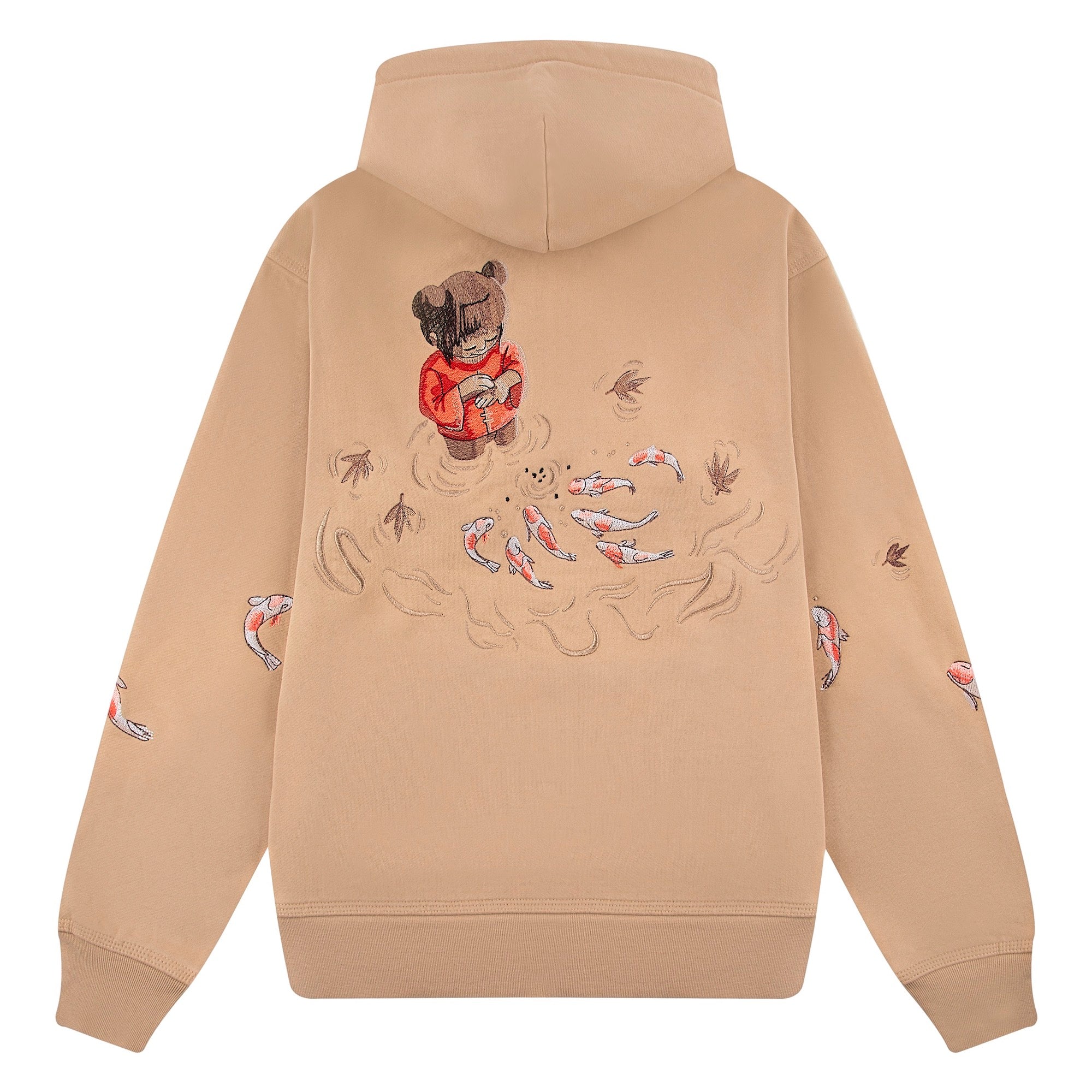 "koi fish" Hoodie beige