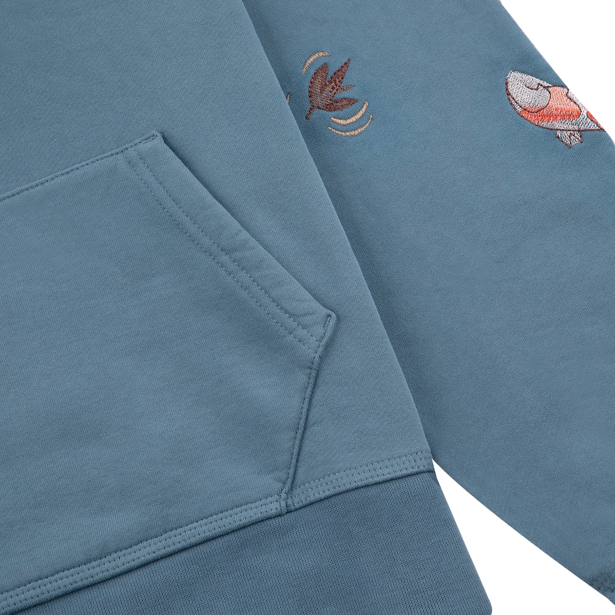 "koi fish" Hoodie blue - Image 4