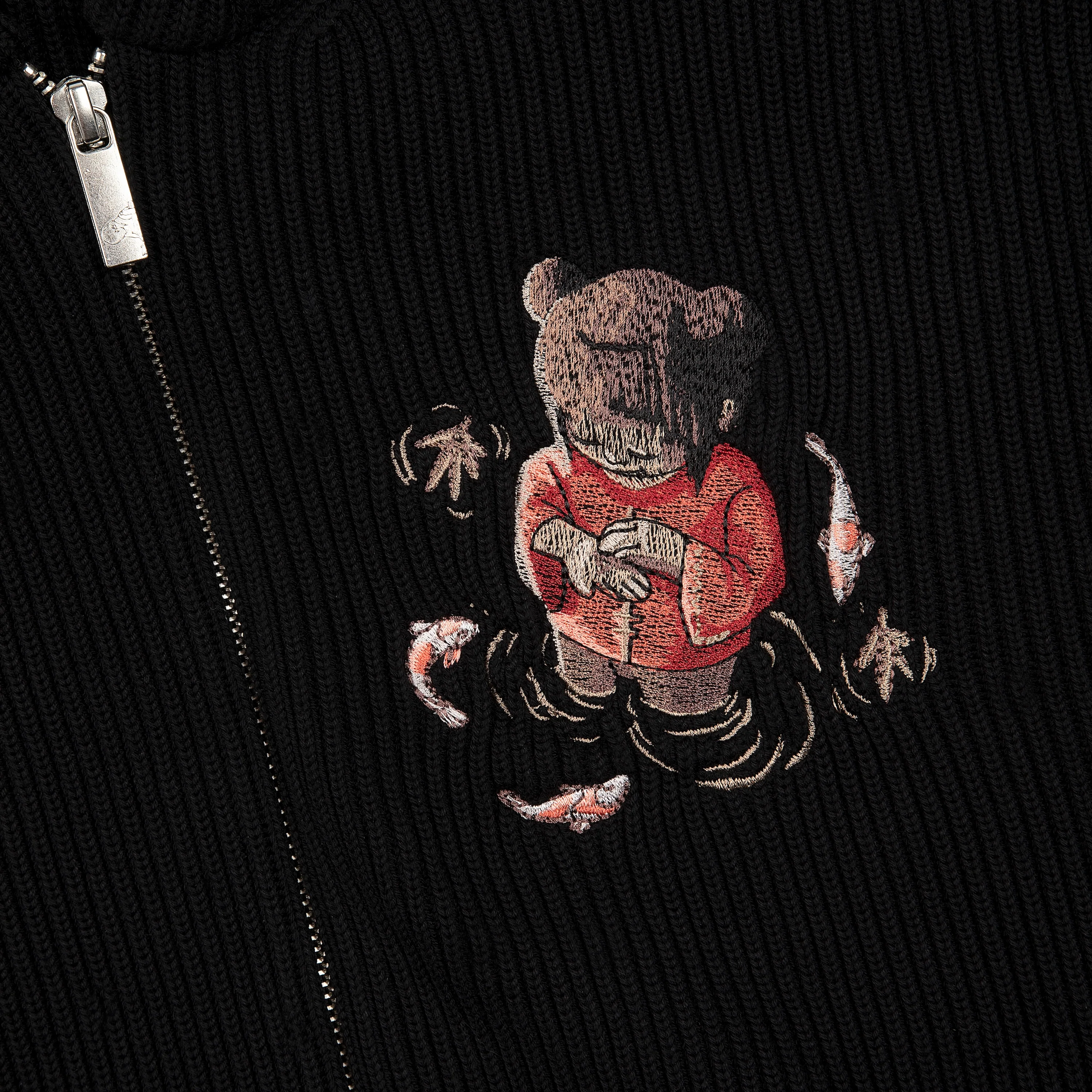 "koi fish" Zip Up knit - Image 4