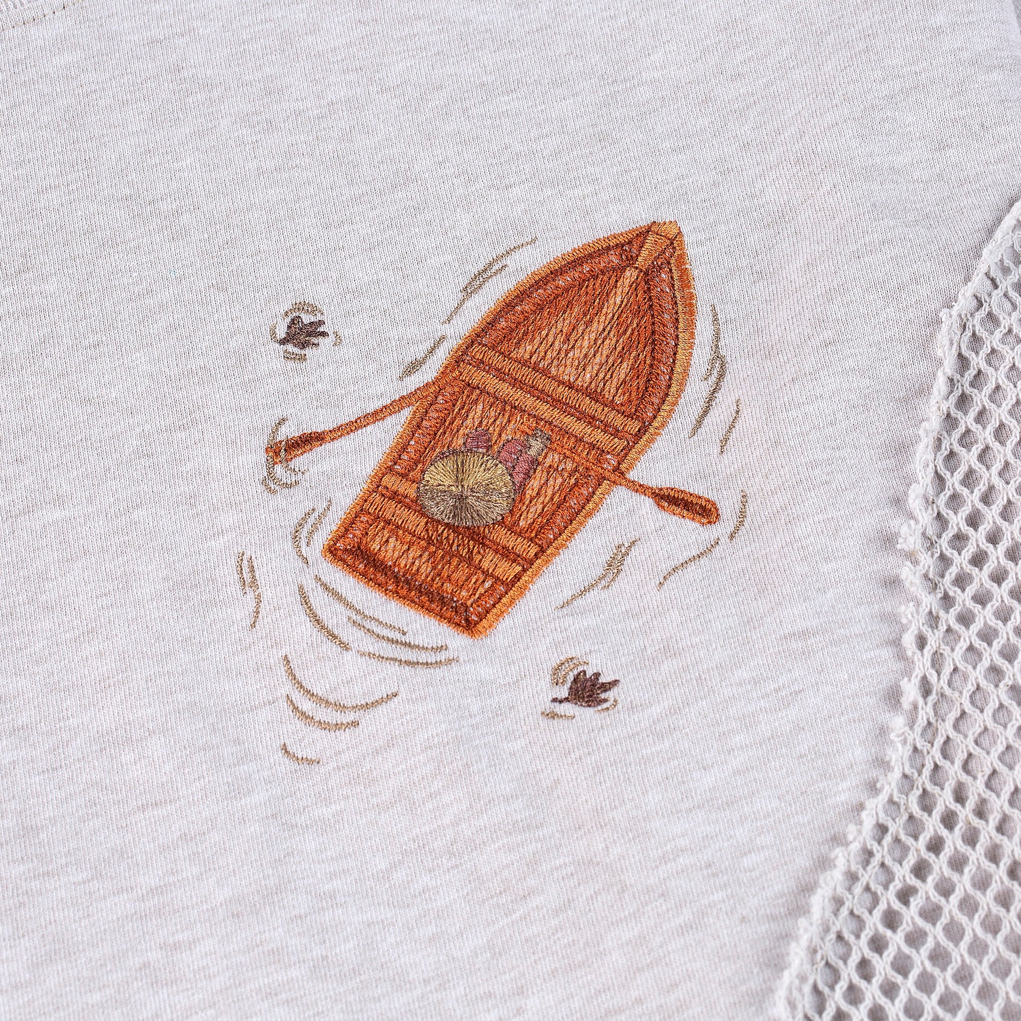 "koi fish" long sleeve grey melange - Image 3