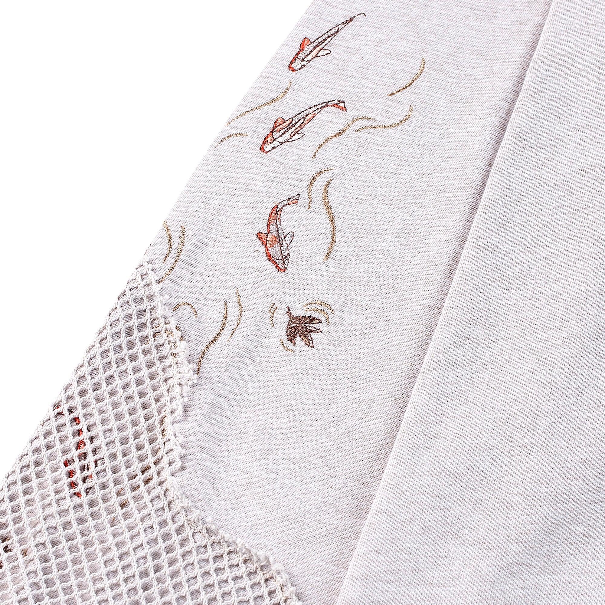"koi fish" long sleeve grey melange - Image 5