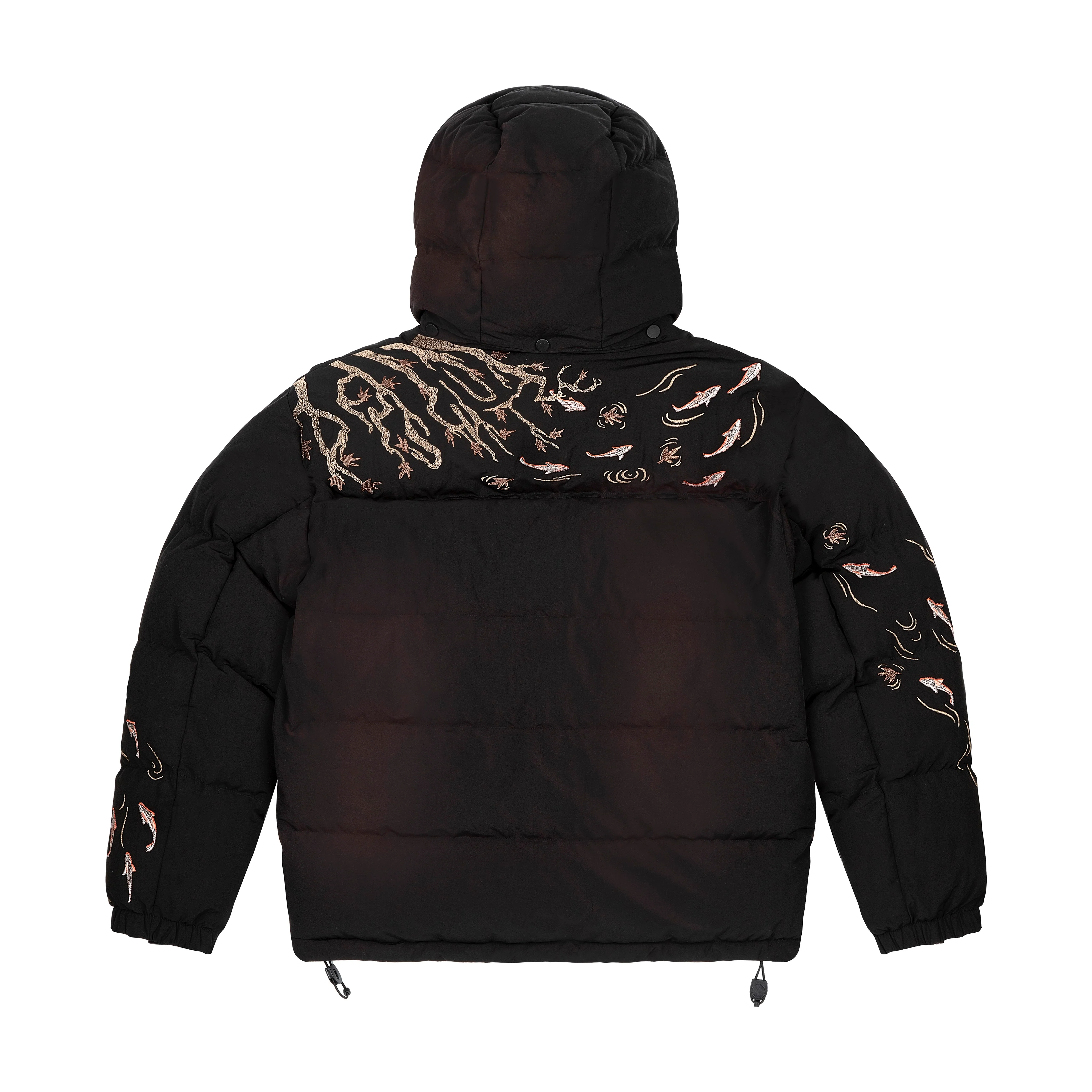 "koi fish" Puffer black - Image 2