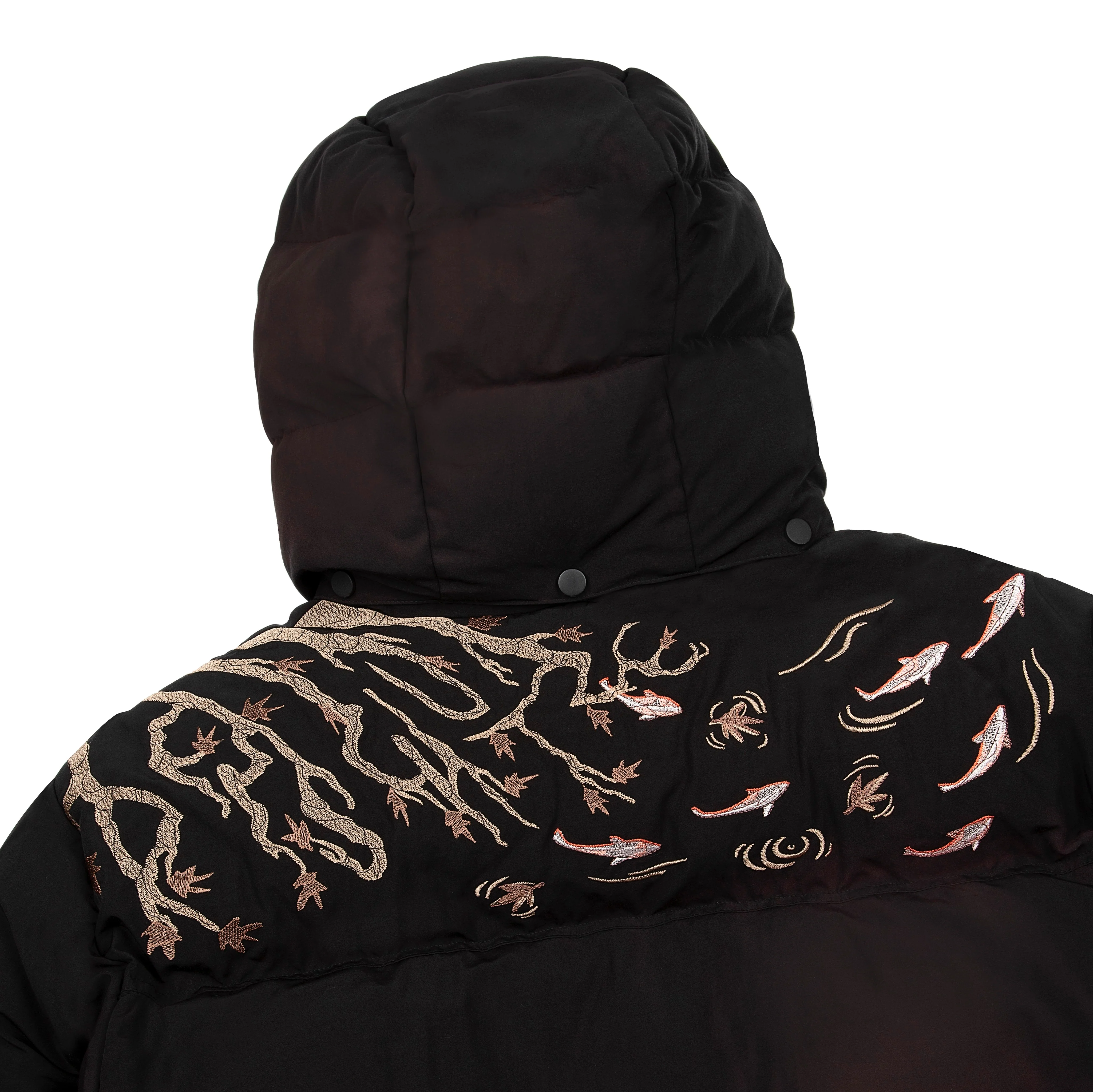 "koi fish" Puffer black - Image 8