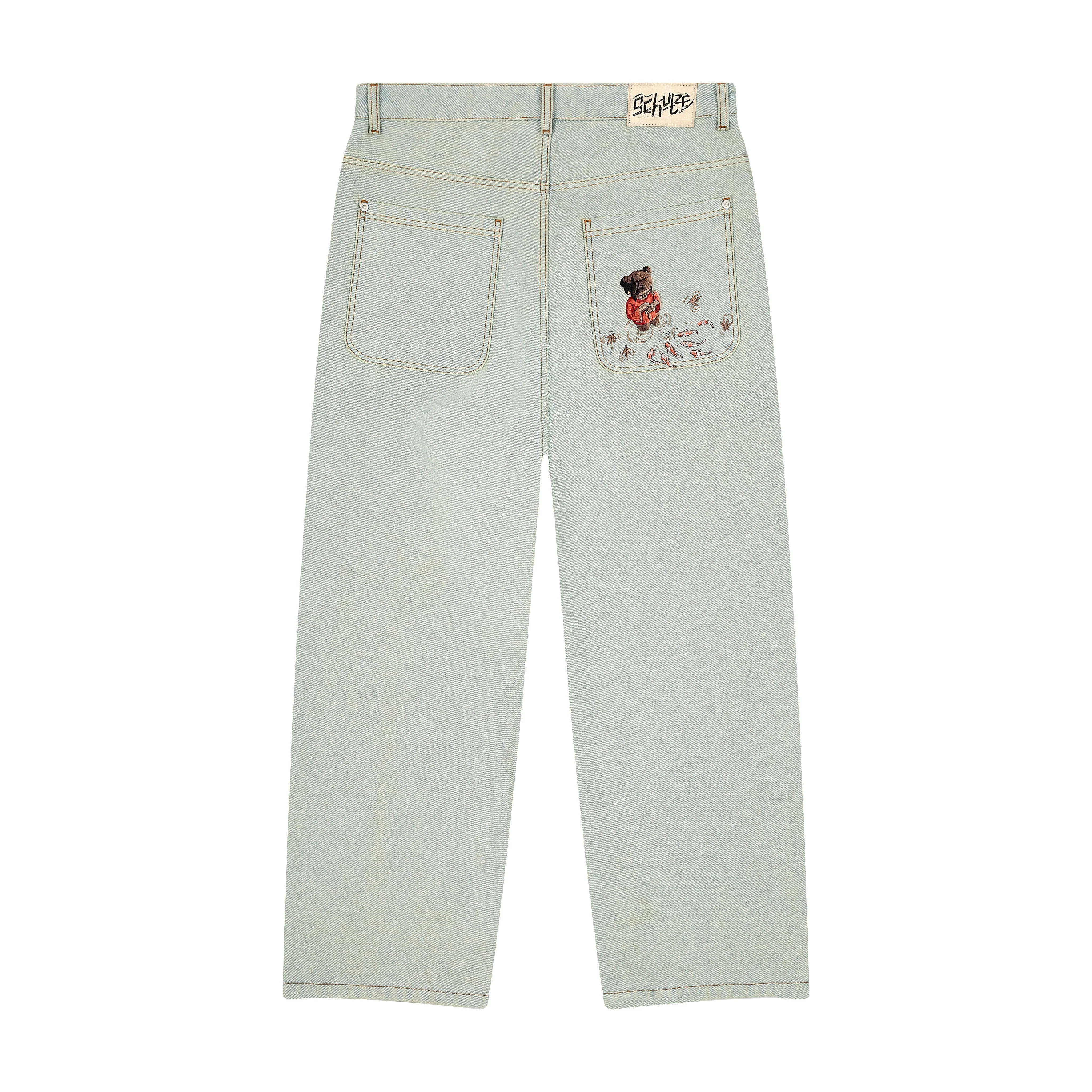 "koi fish" reverse denim