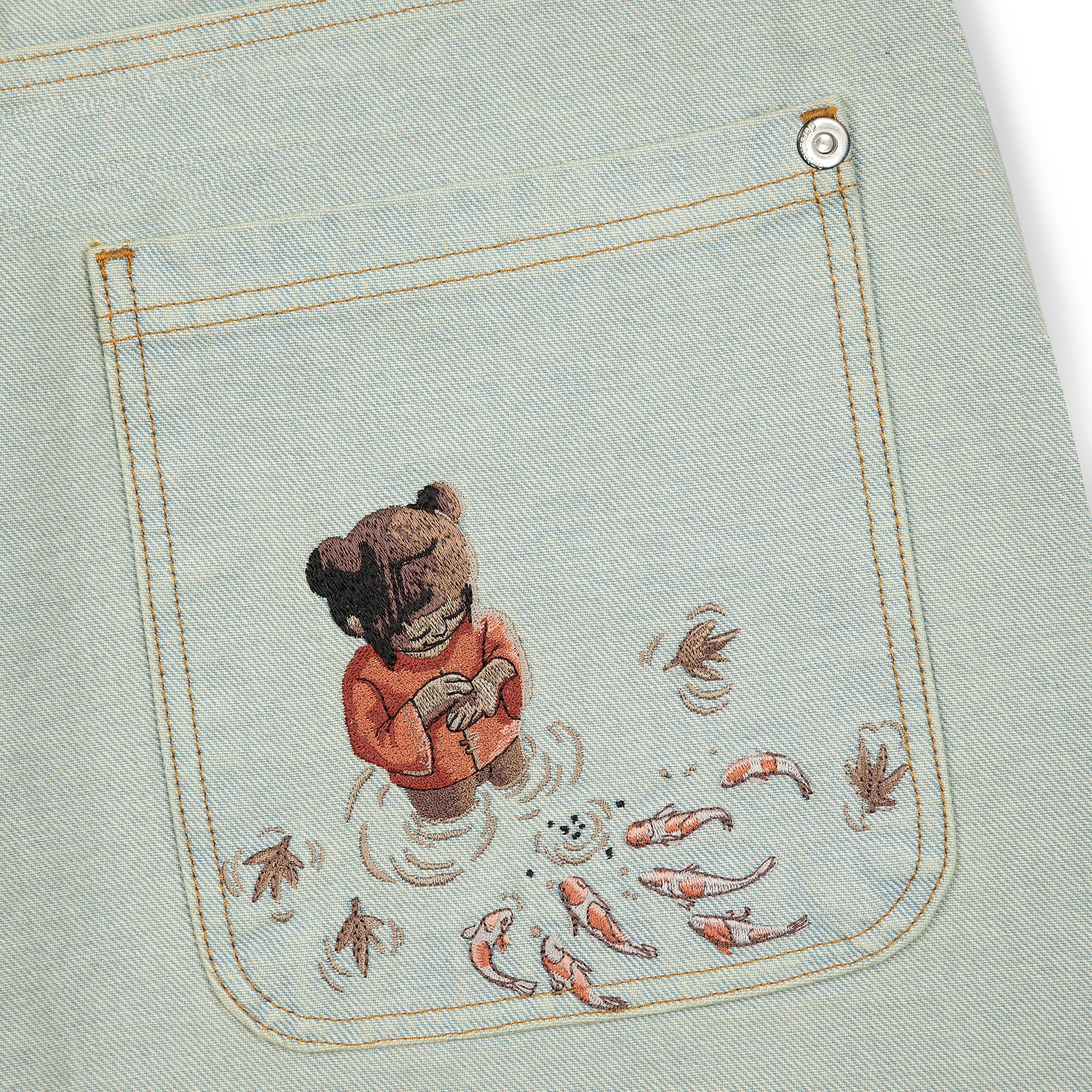 "koi fish" reverse denim - Image 3