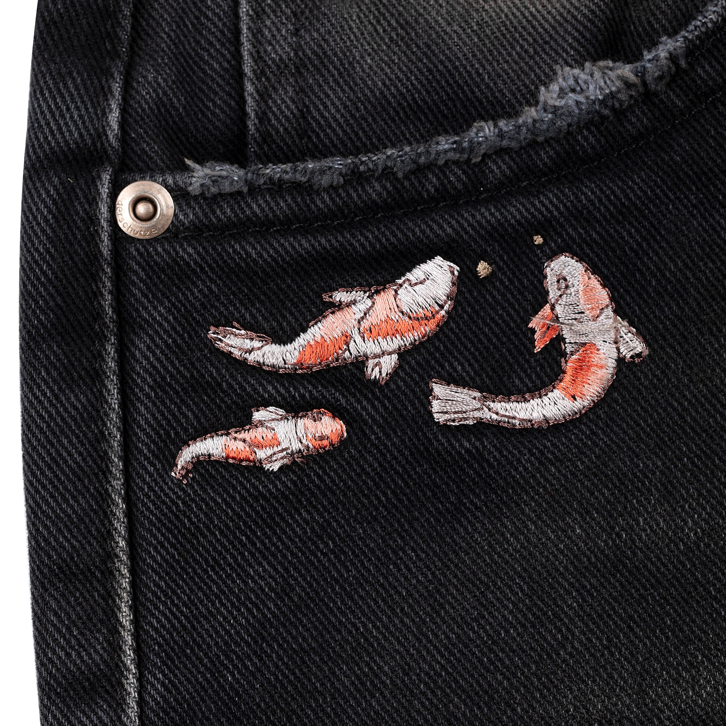 "koi fish v2" denim black - Image 4