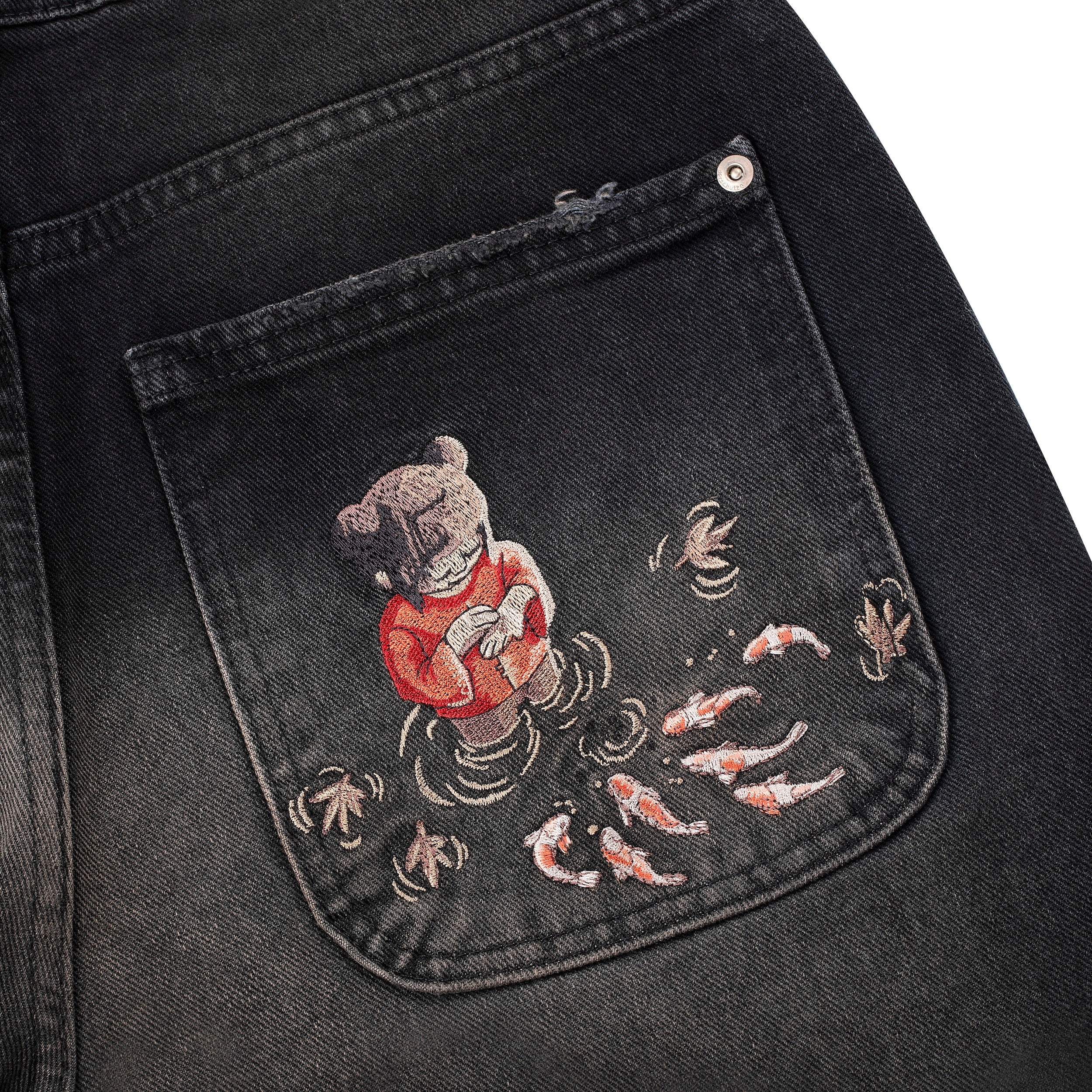 "koi fish v2" denim black - Image 5