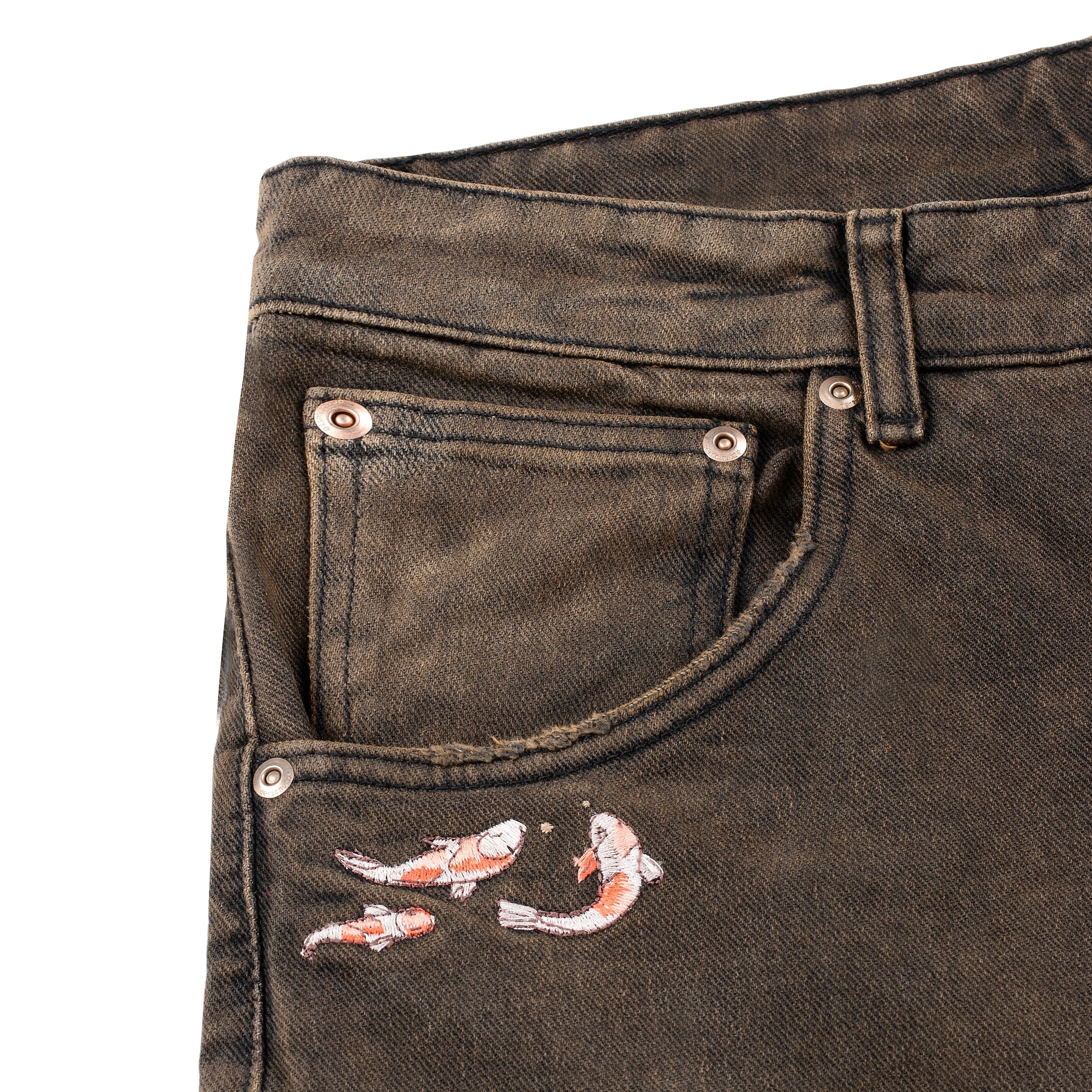 "koi fish v2" denim brown - Image 3