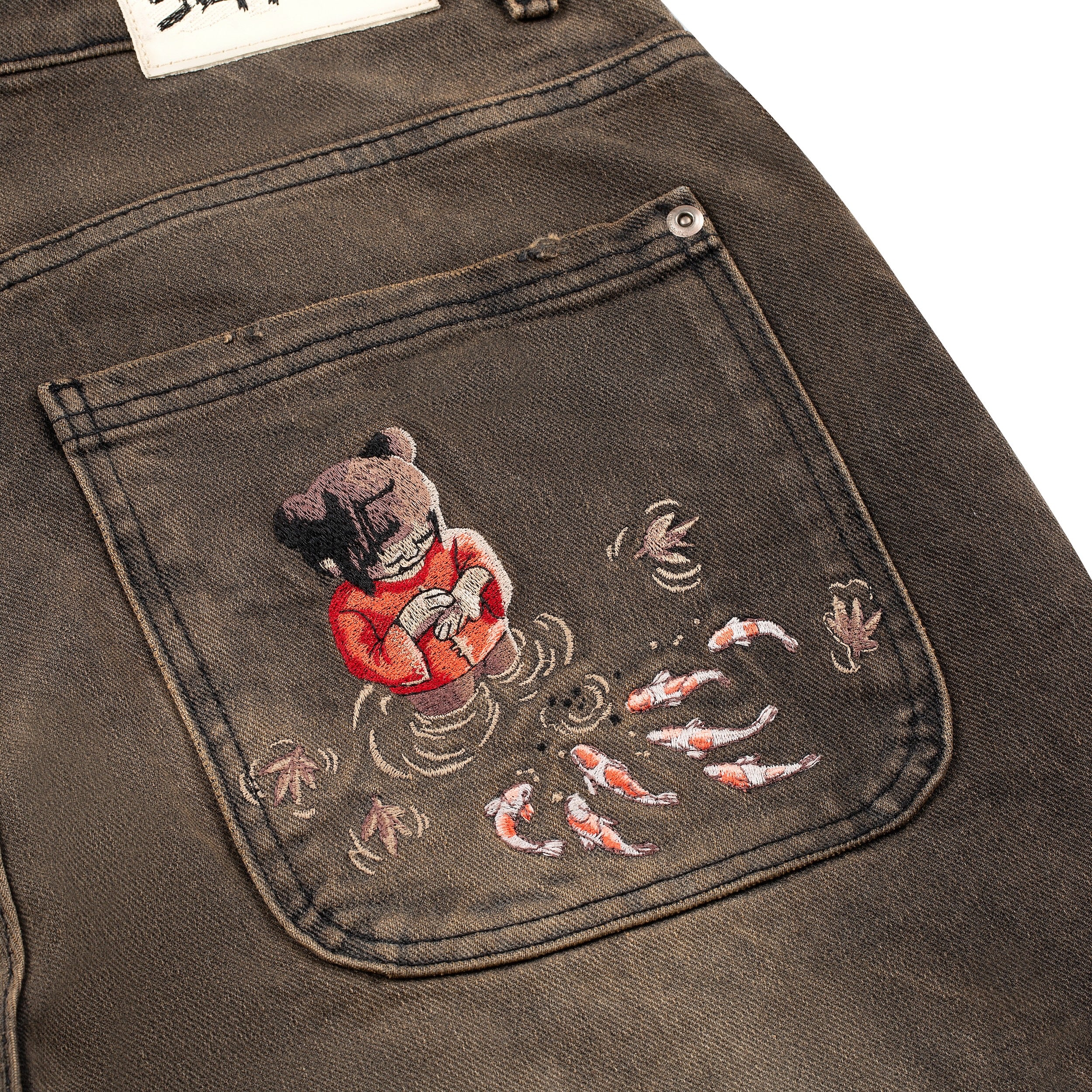 "koi fish v2" denim brown - Image 6