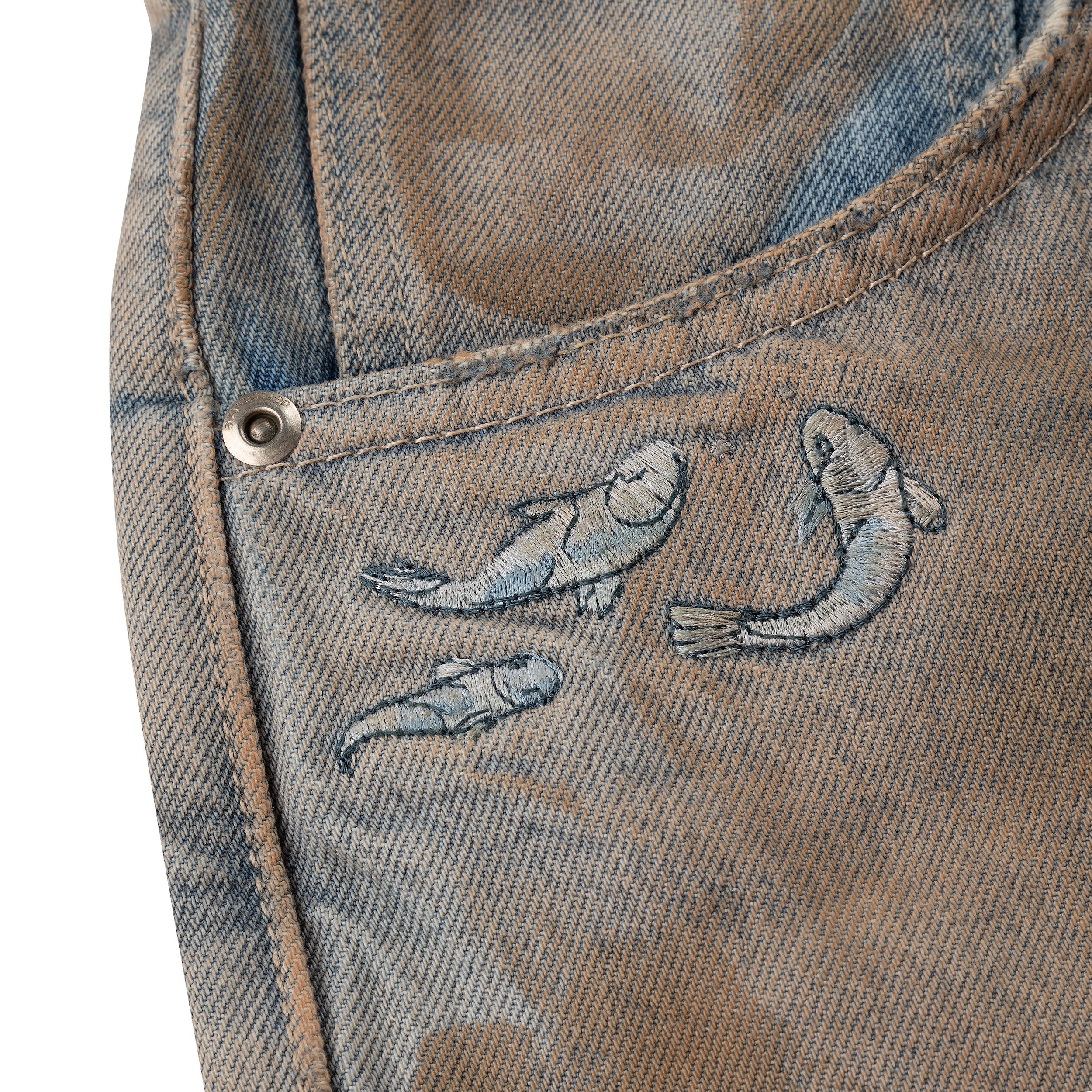 "koi fish v2" denim mud wash - Image 4