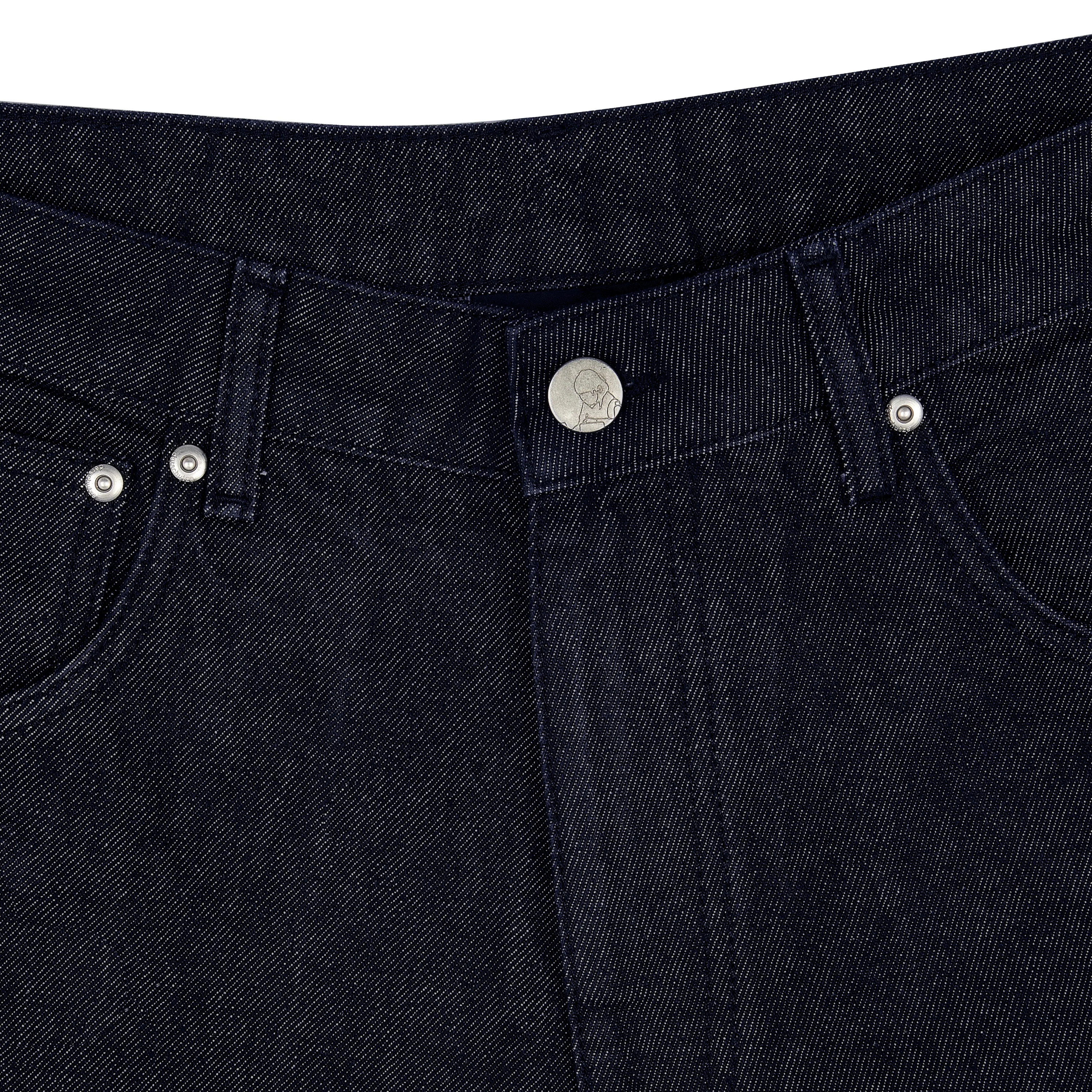 "koi fish v2" Jorts raw indigo - Image 4