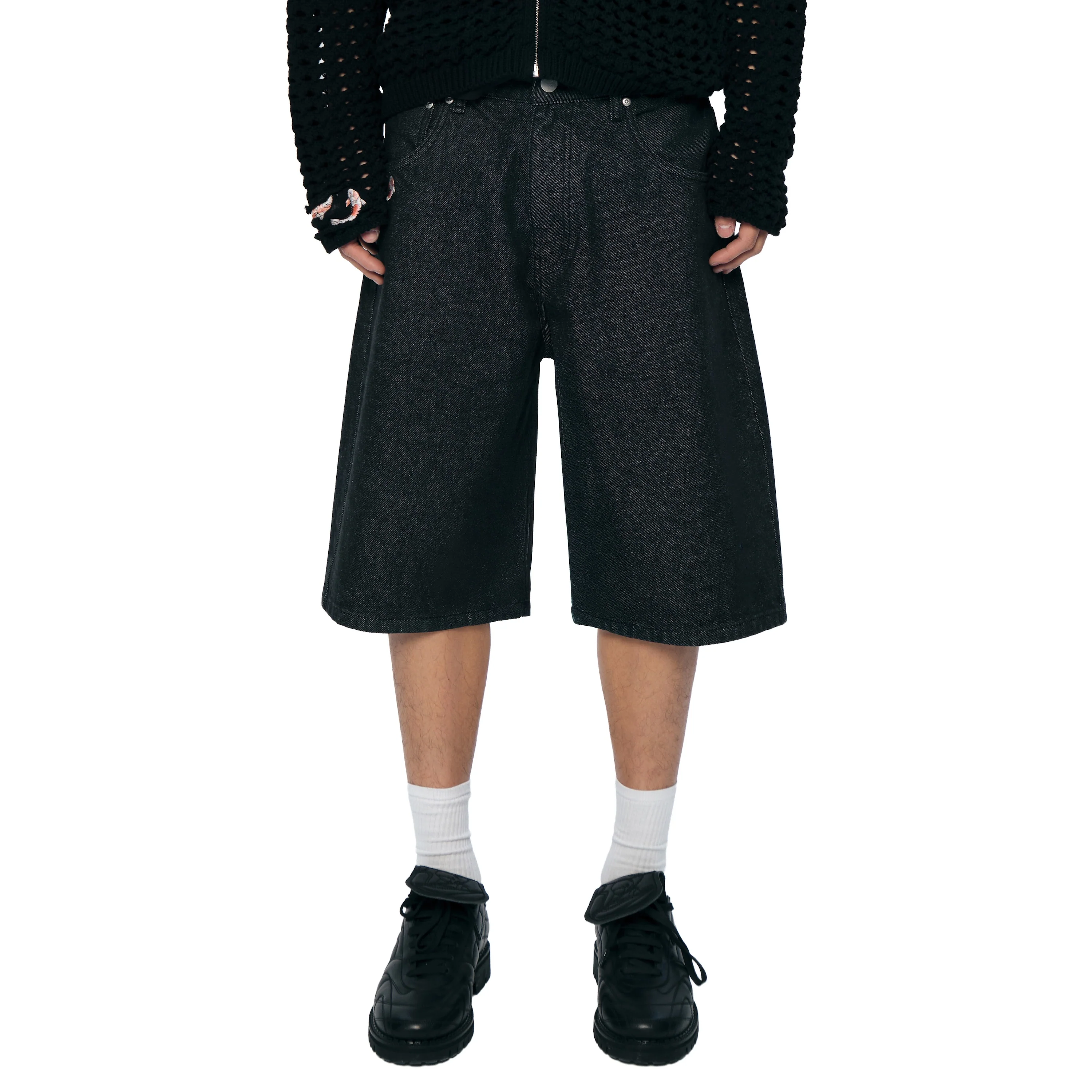 "koi fish v2" Jorts raw indigo - Image 8
