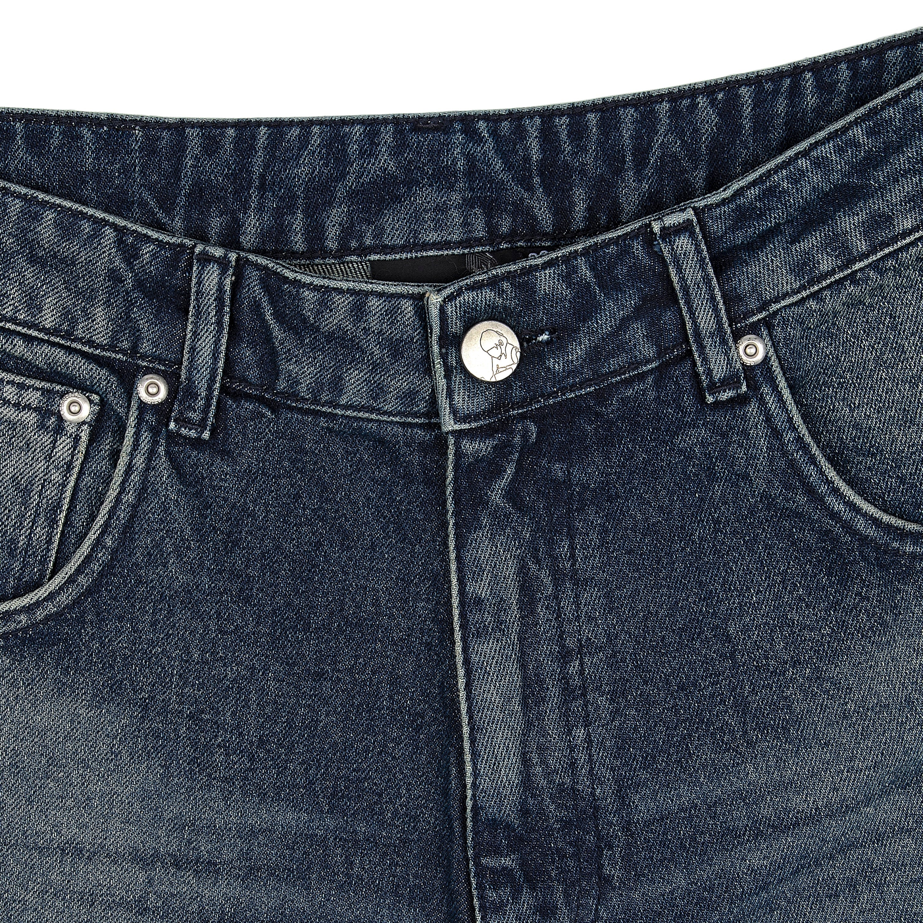 "koi fish v2" Jorts washed indigo - Image 5