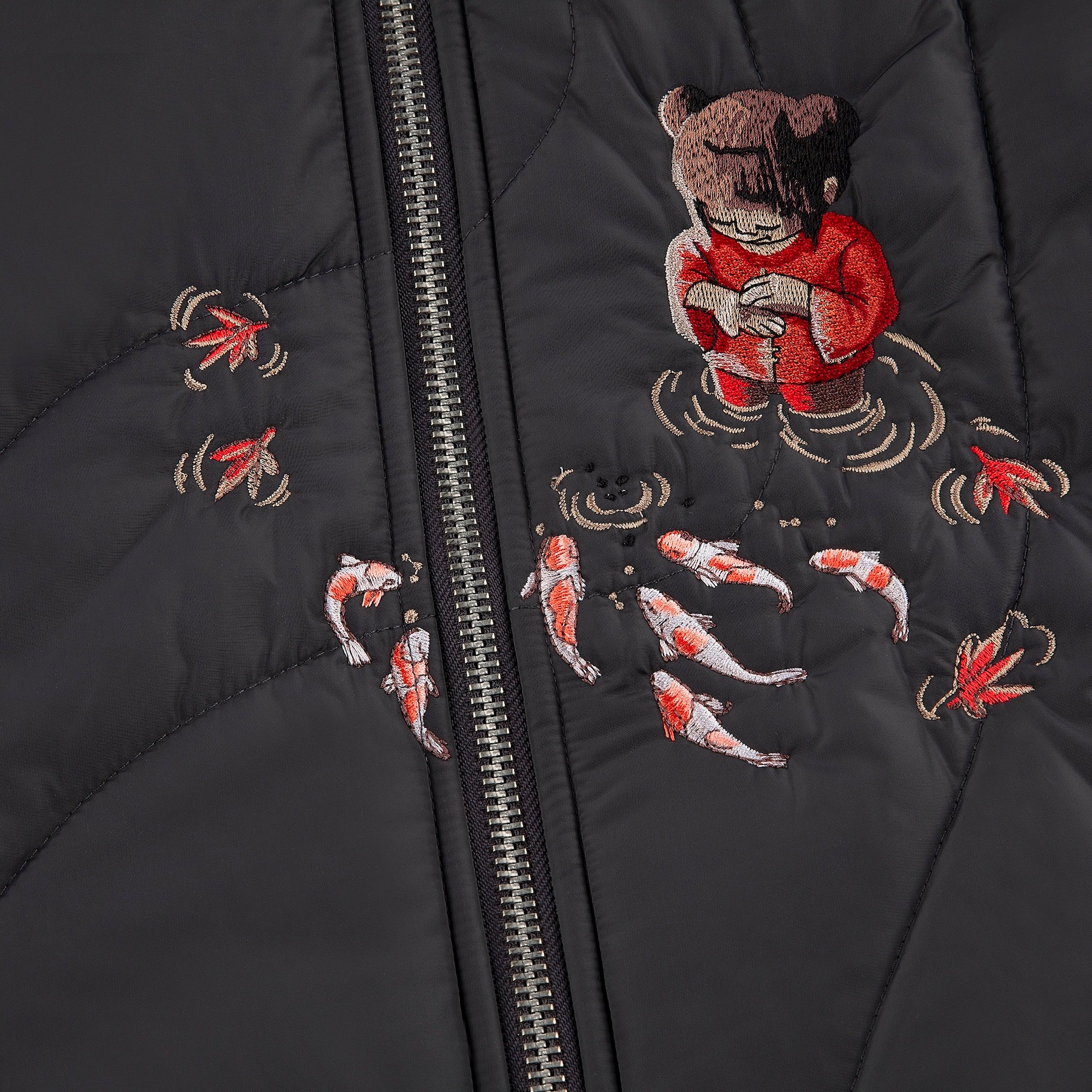 "koi fish" Vest grey - Image 3