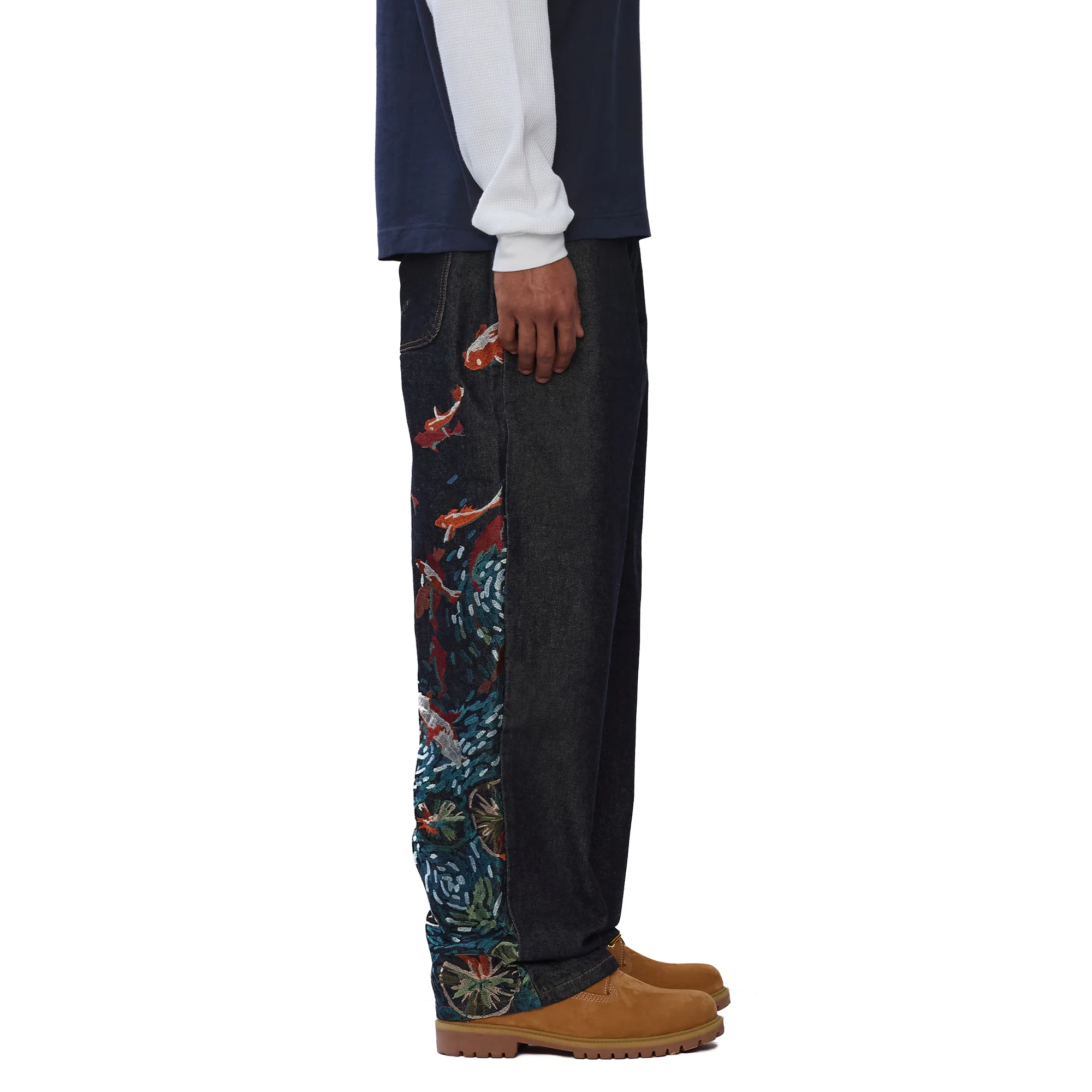 "koi pond" indigo raw Denim - Image 11