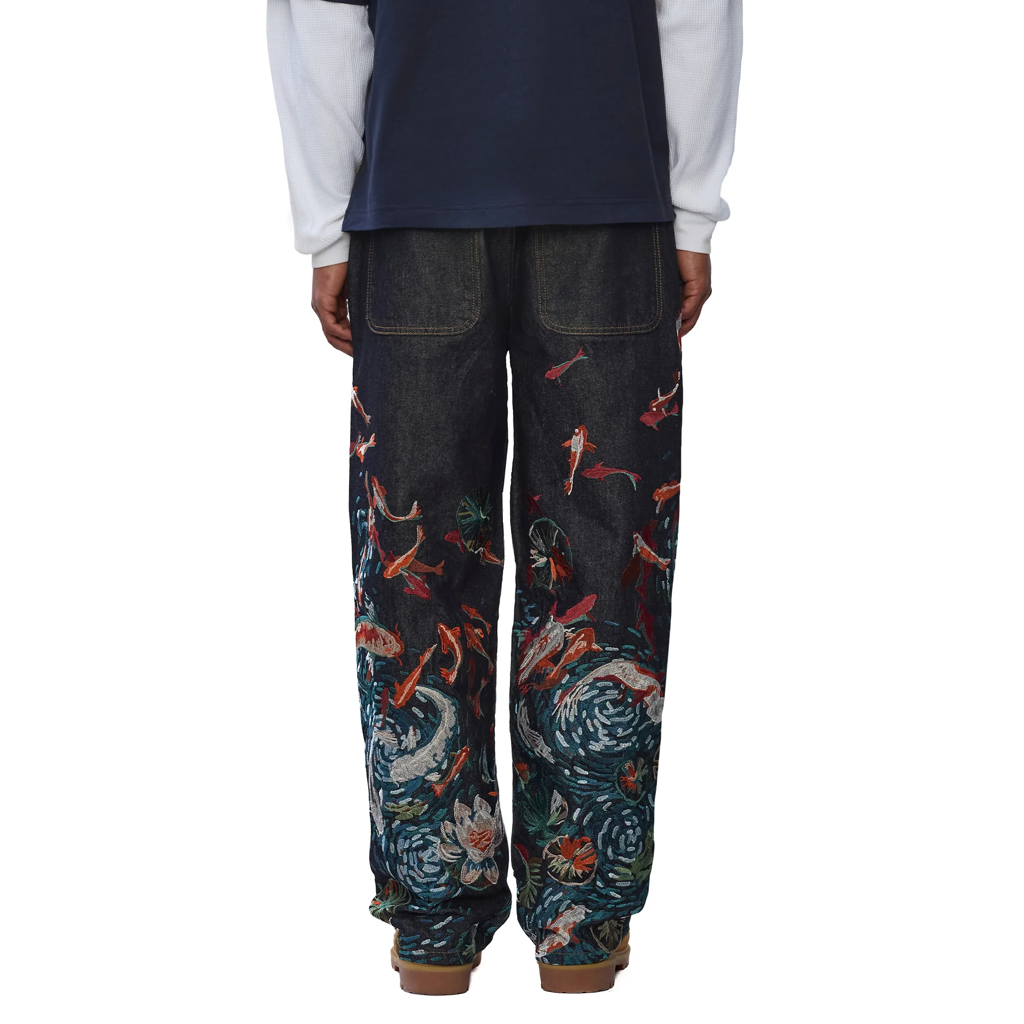 "koi pond" indigo raw Denim - Image 12