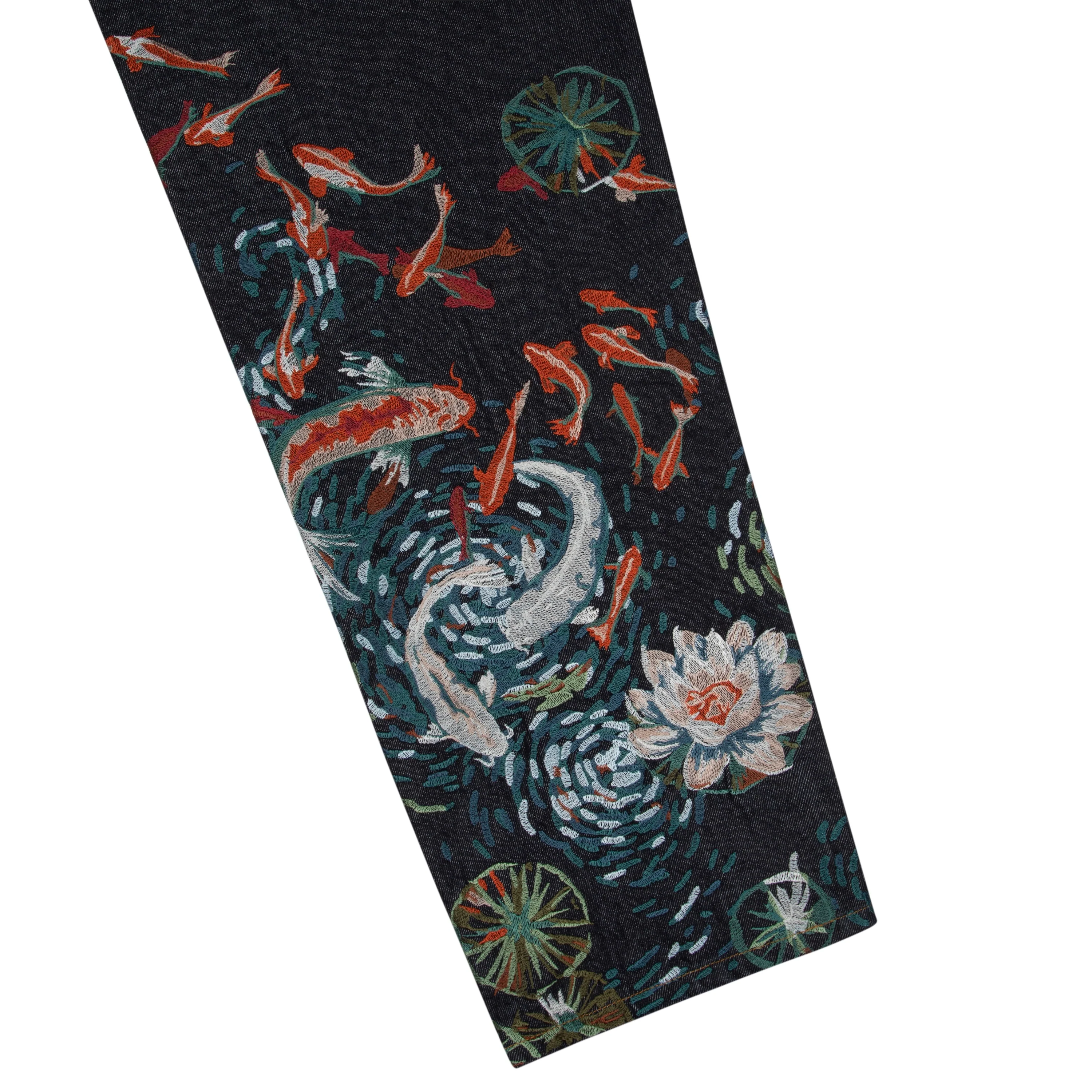 "koi pond" indigo raw Denim - Image 5