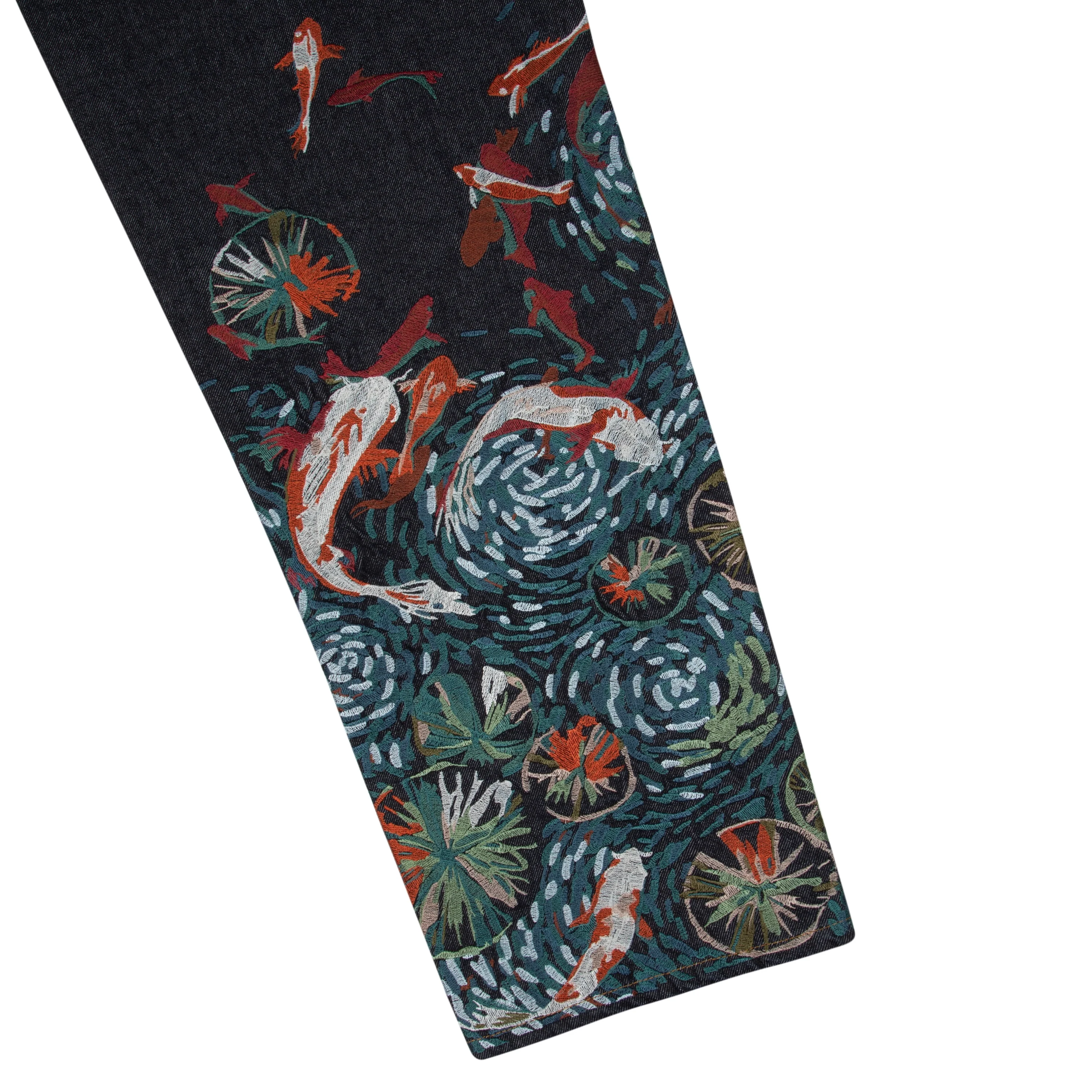 "koi pond" indigo raw Denim - Image 6