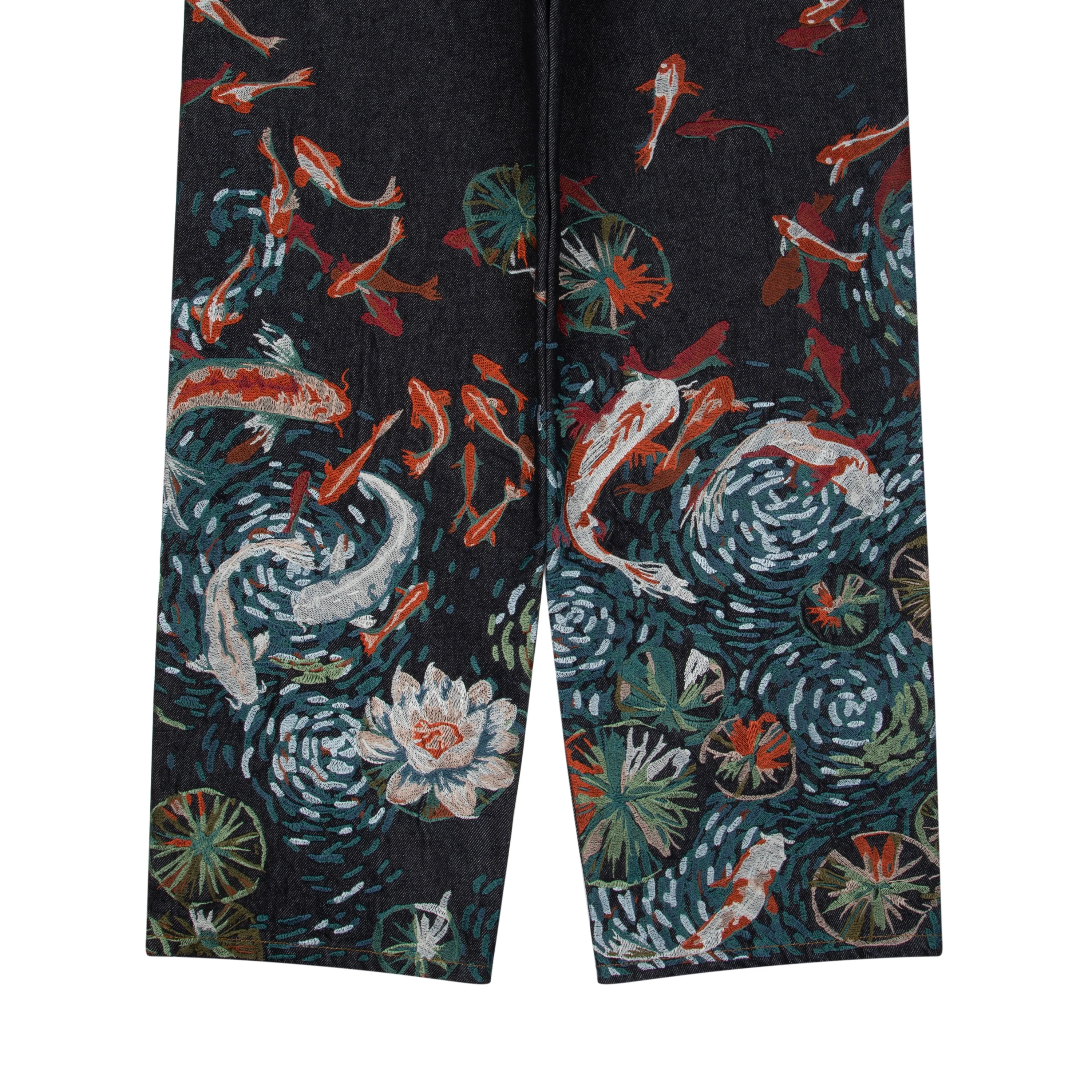 "koi pond" indigo raw Denim - Image 7