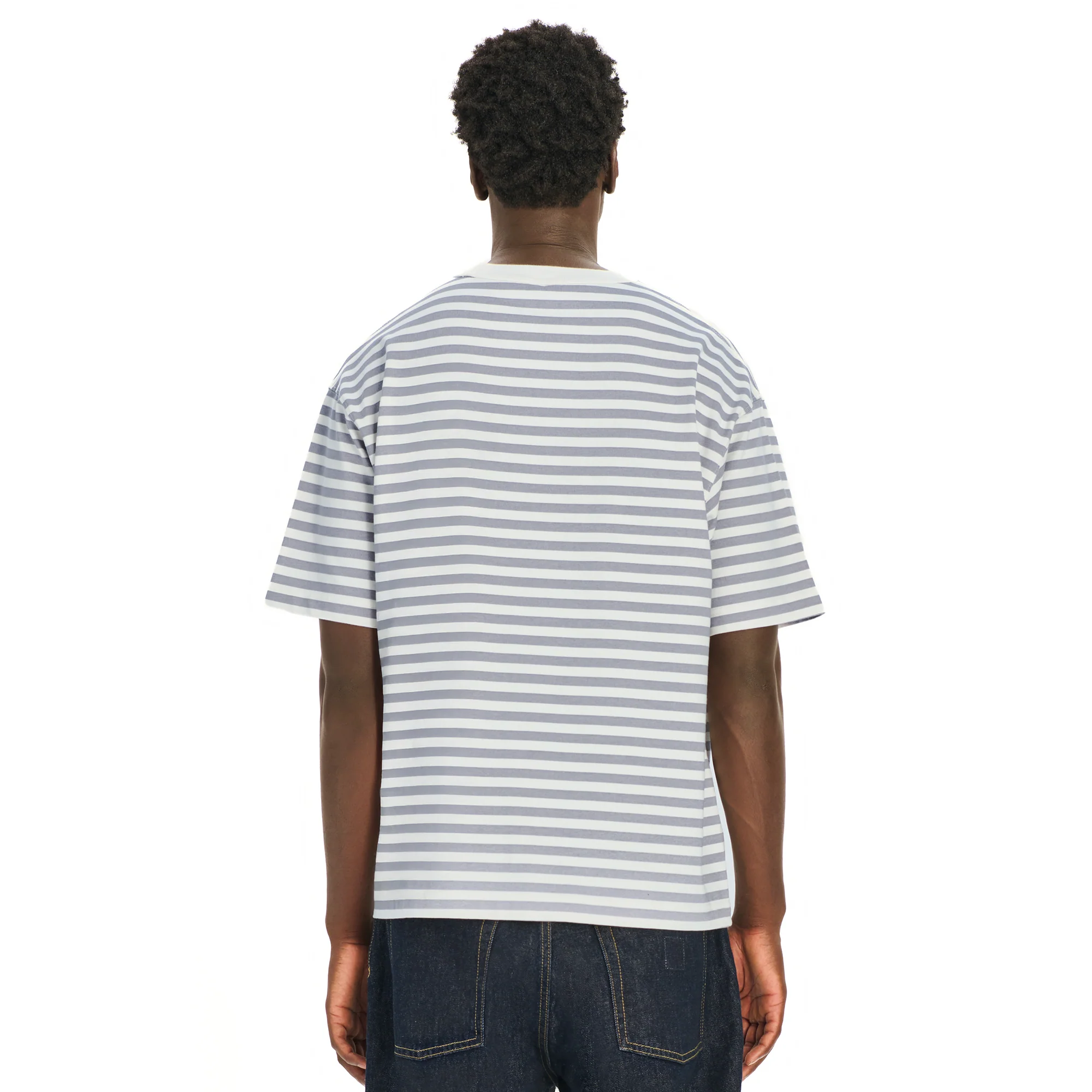 "koi" T Shirt grey striped - Image 6