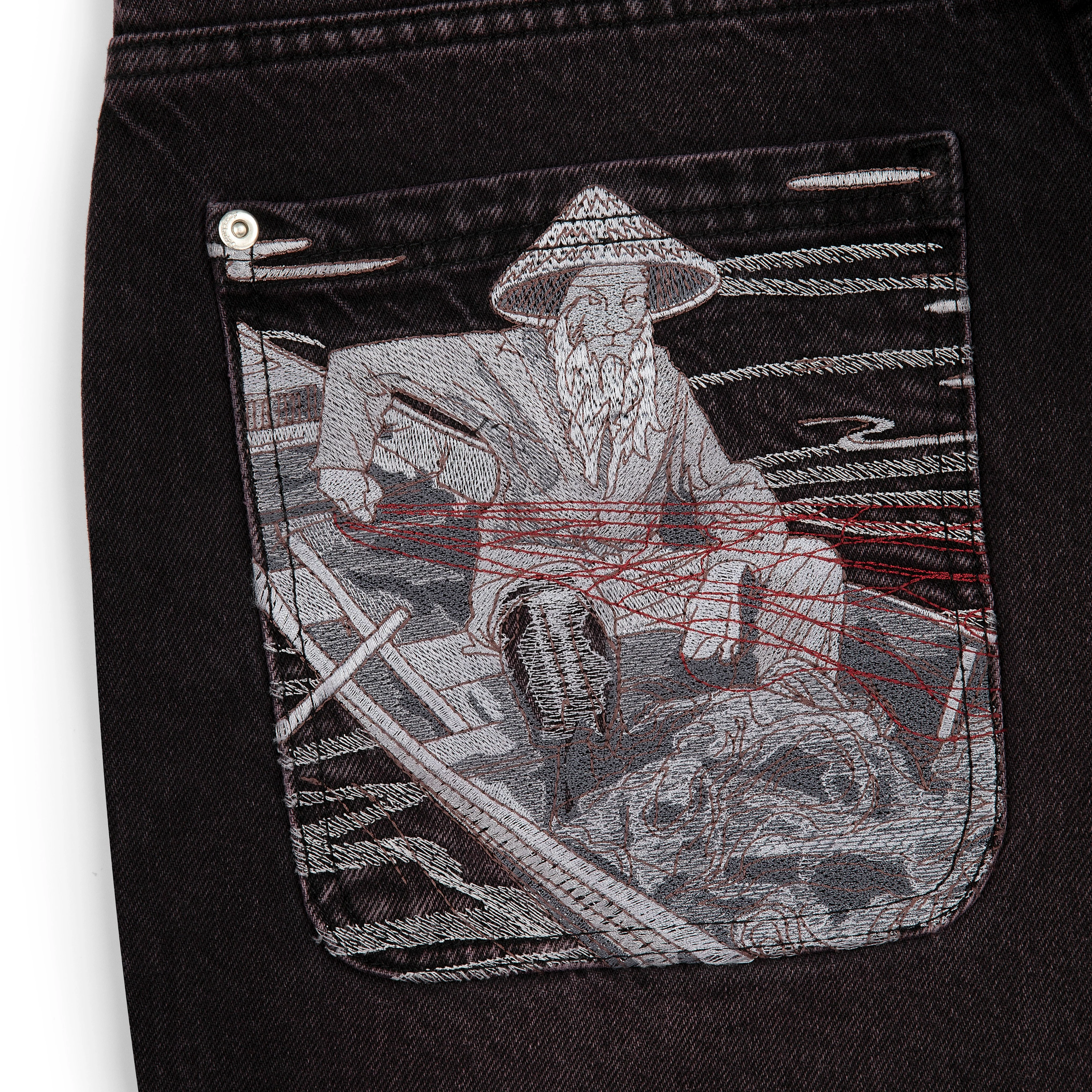 "lotus" denim black purple tint - Image 3