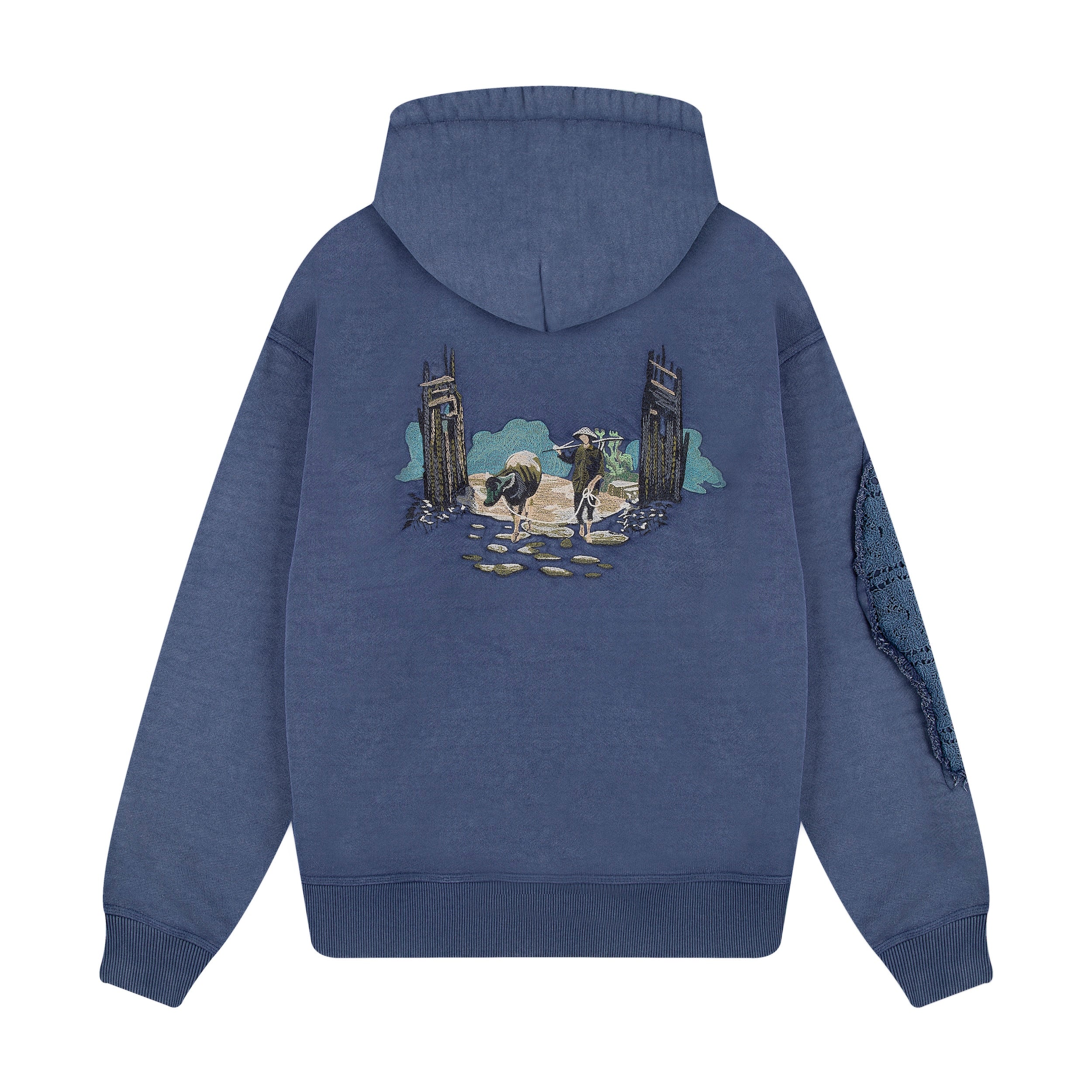 "lotus" Hoodie navy - Image 2