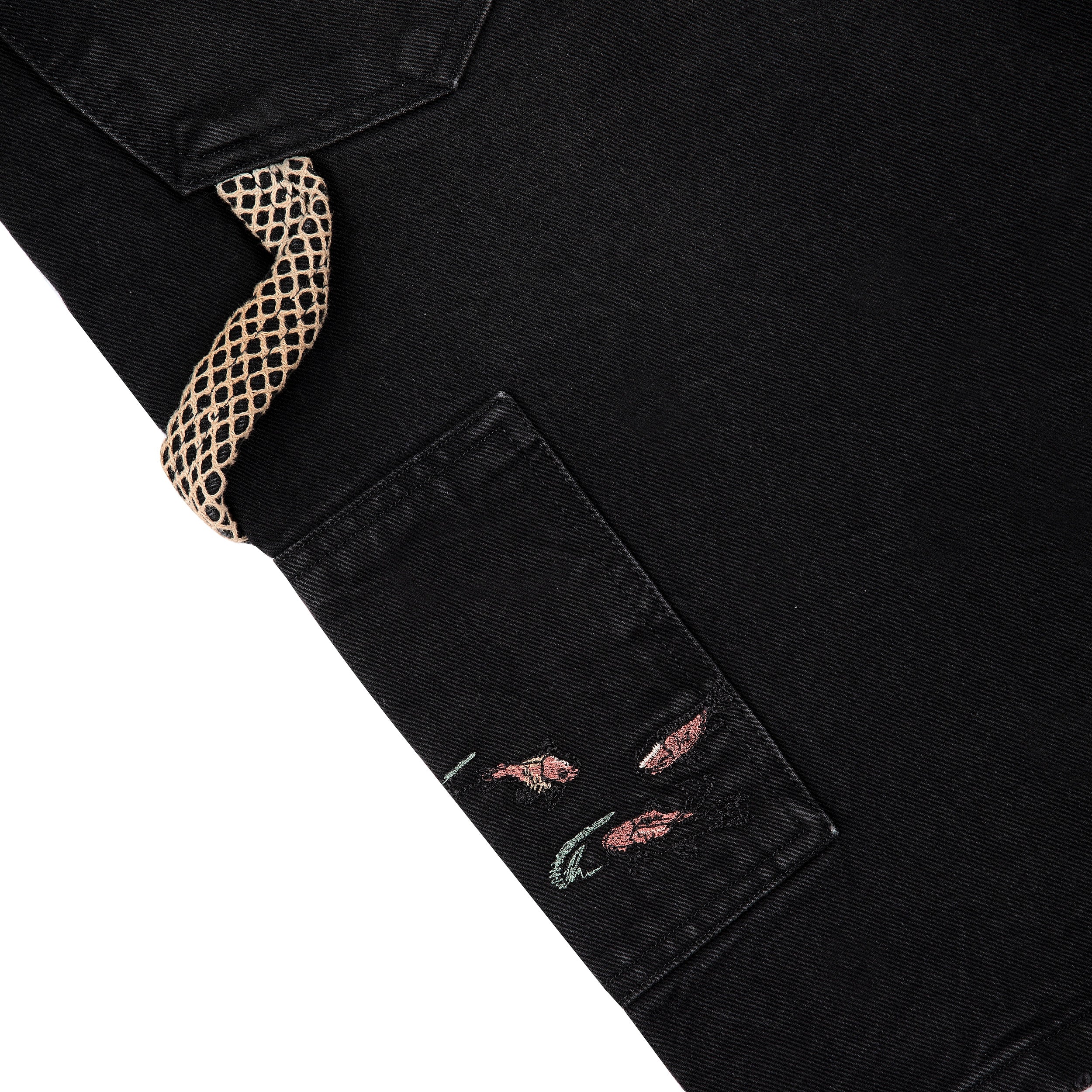 "lotus" Jorts black fishnet - Image 4
