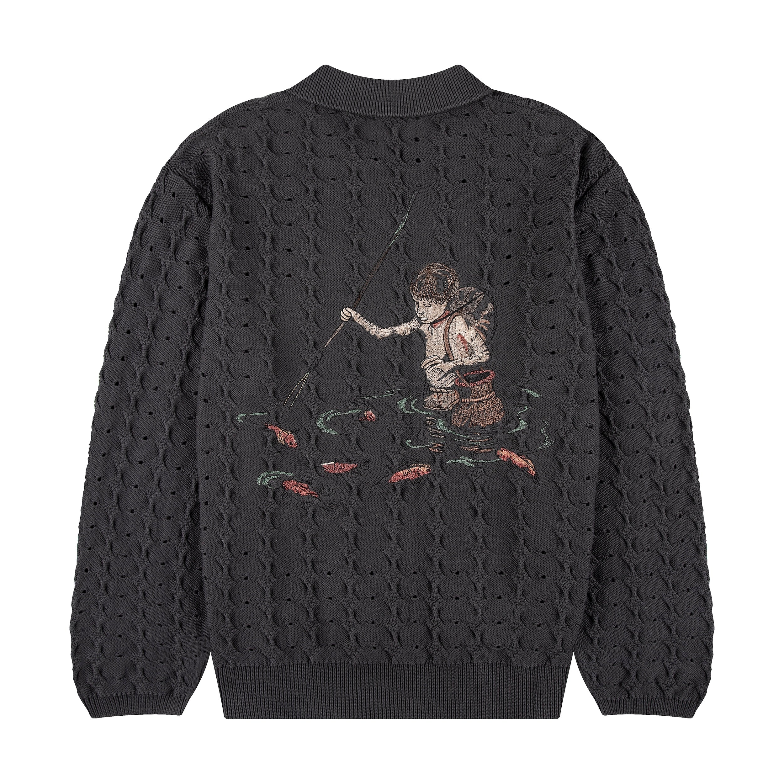 "lotus" longsleeve knit anthracite - Image 2