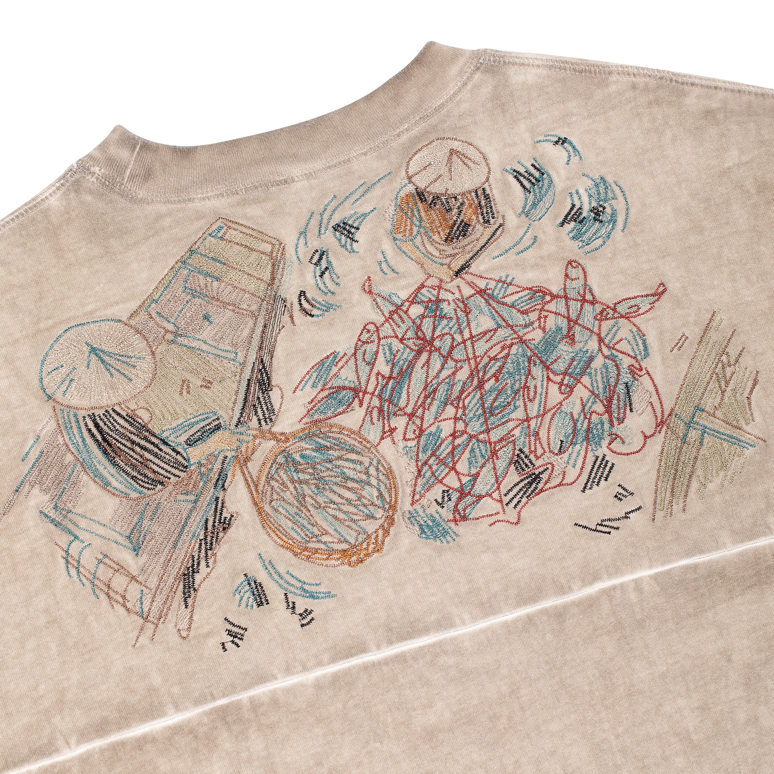 "lotus" T shirt sage green - Image 3