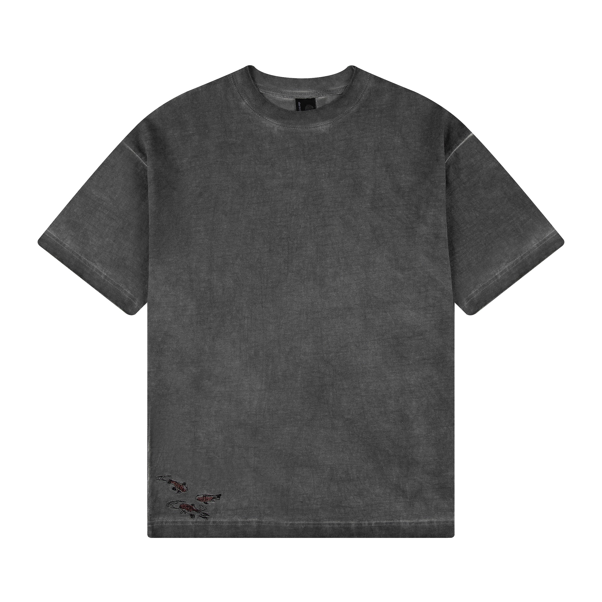 "lotus" T shirt oil washed anthracite - Image 2