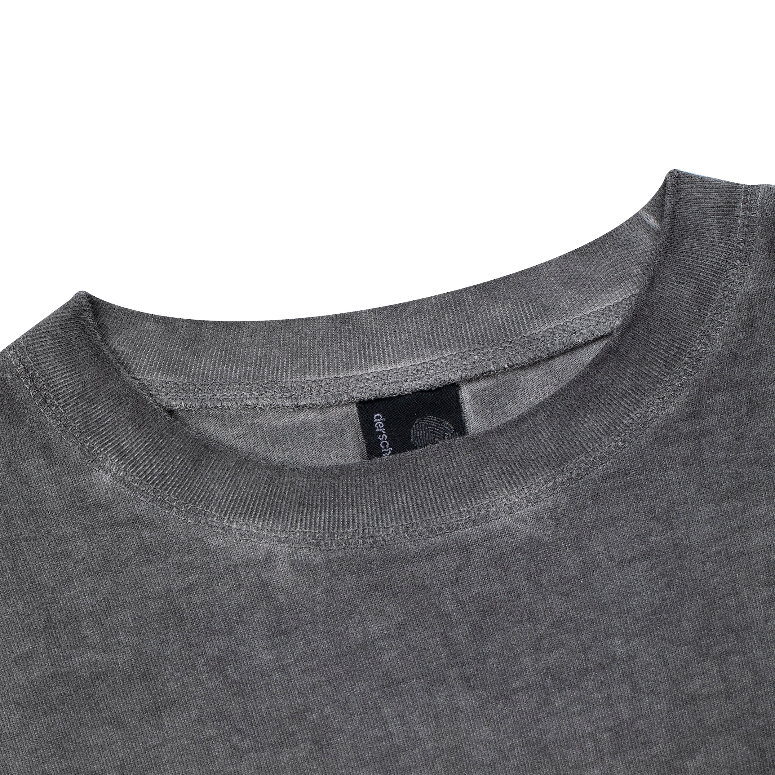 "lotus" T shirt oil washed anthracite - Image 5